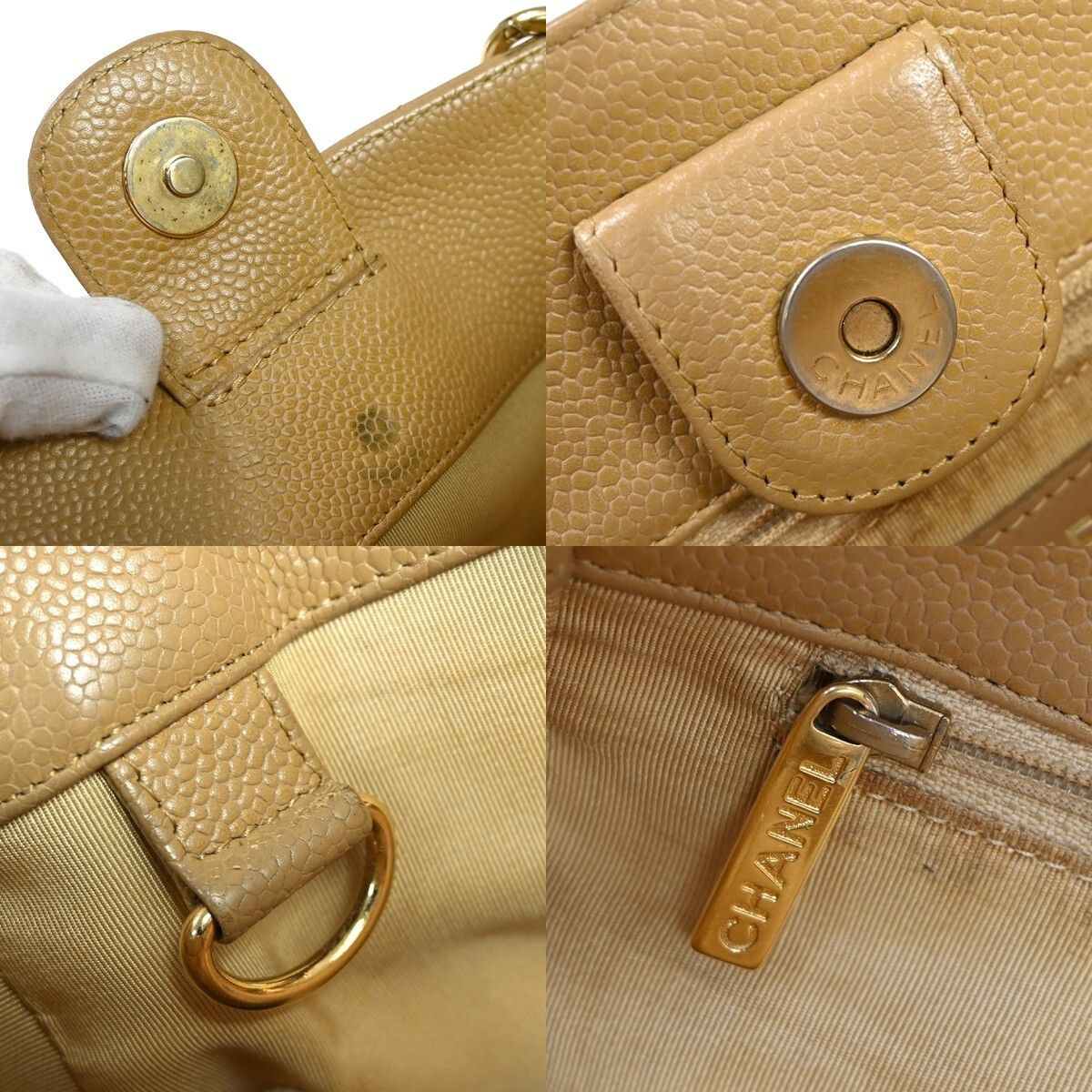 Chanel Chanel Petite Shopping Tote Quilted Caviar Size ONE SIZE - 10 Thumbnail