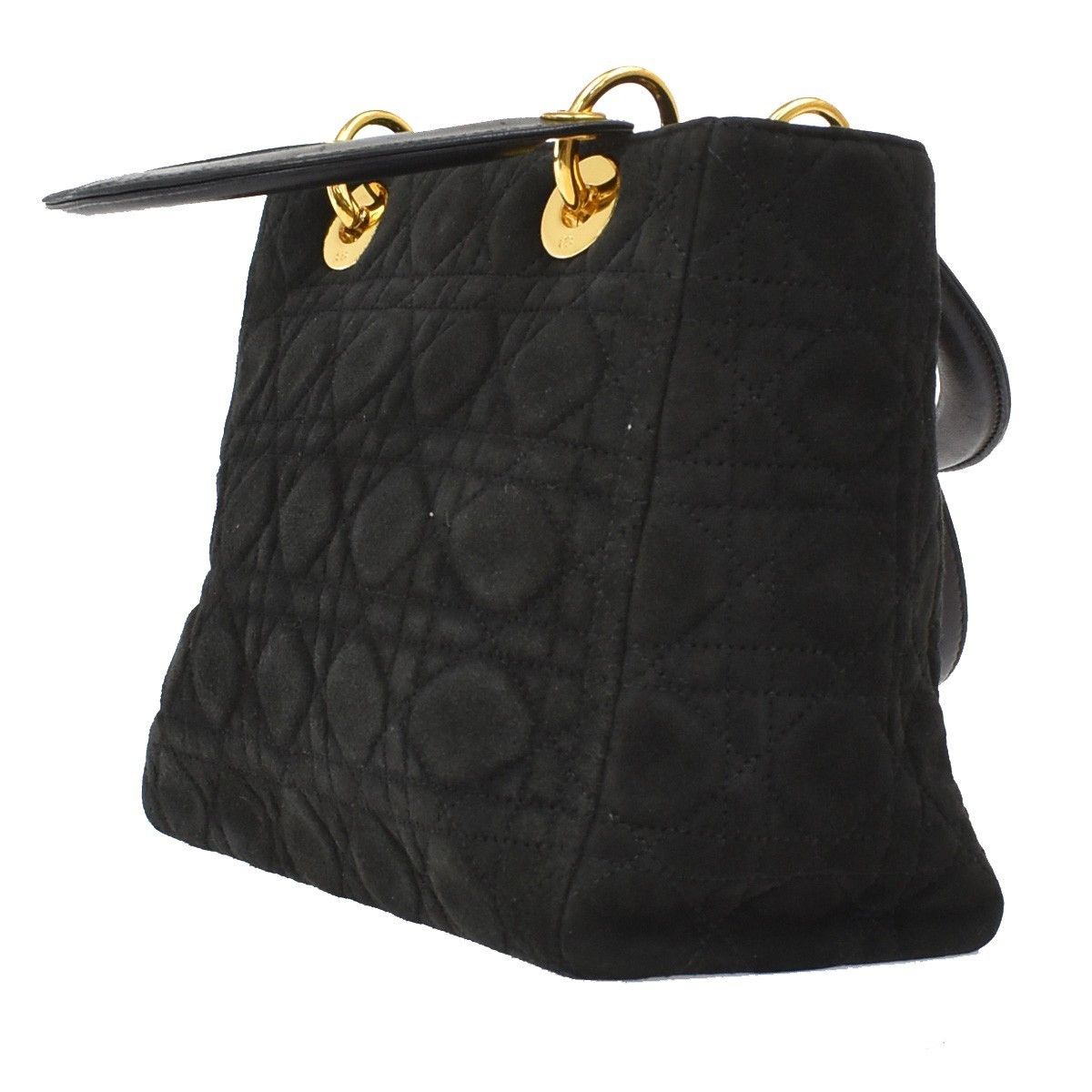 Dior Christian Dior Lady Dior Bag Cannage Stitch Suede Size ONE SIZE - 4 Thumbnail