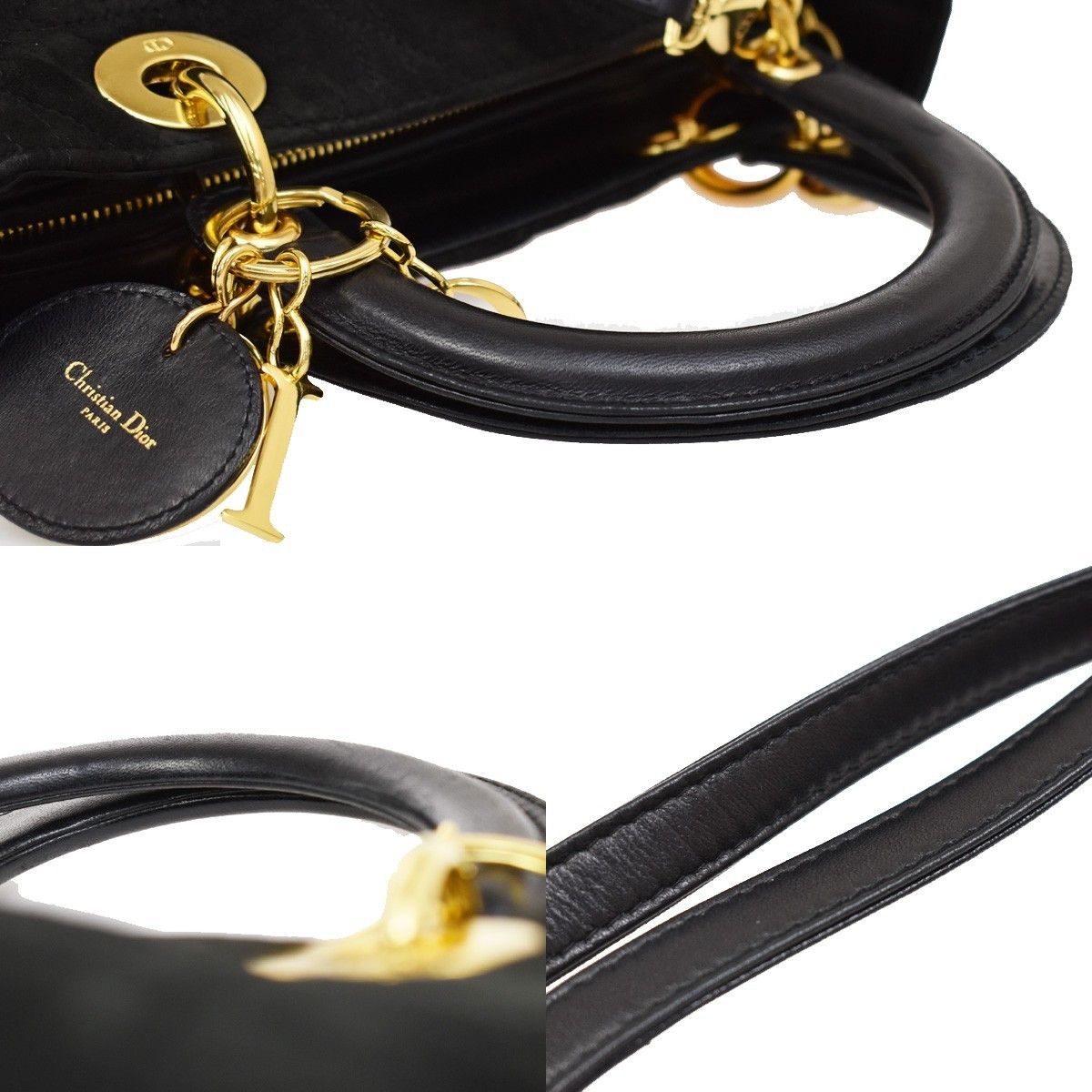 Dior Christian Dior Lady Dior Bag Cannage Stitch Suede Size ONE SIZE - 7 Thumbnail
