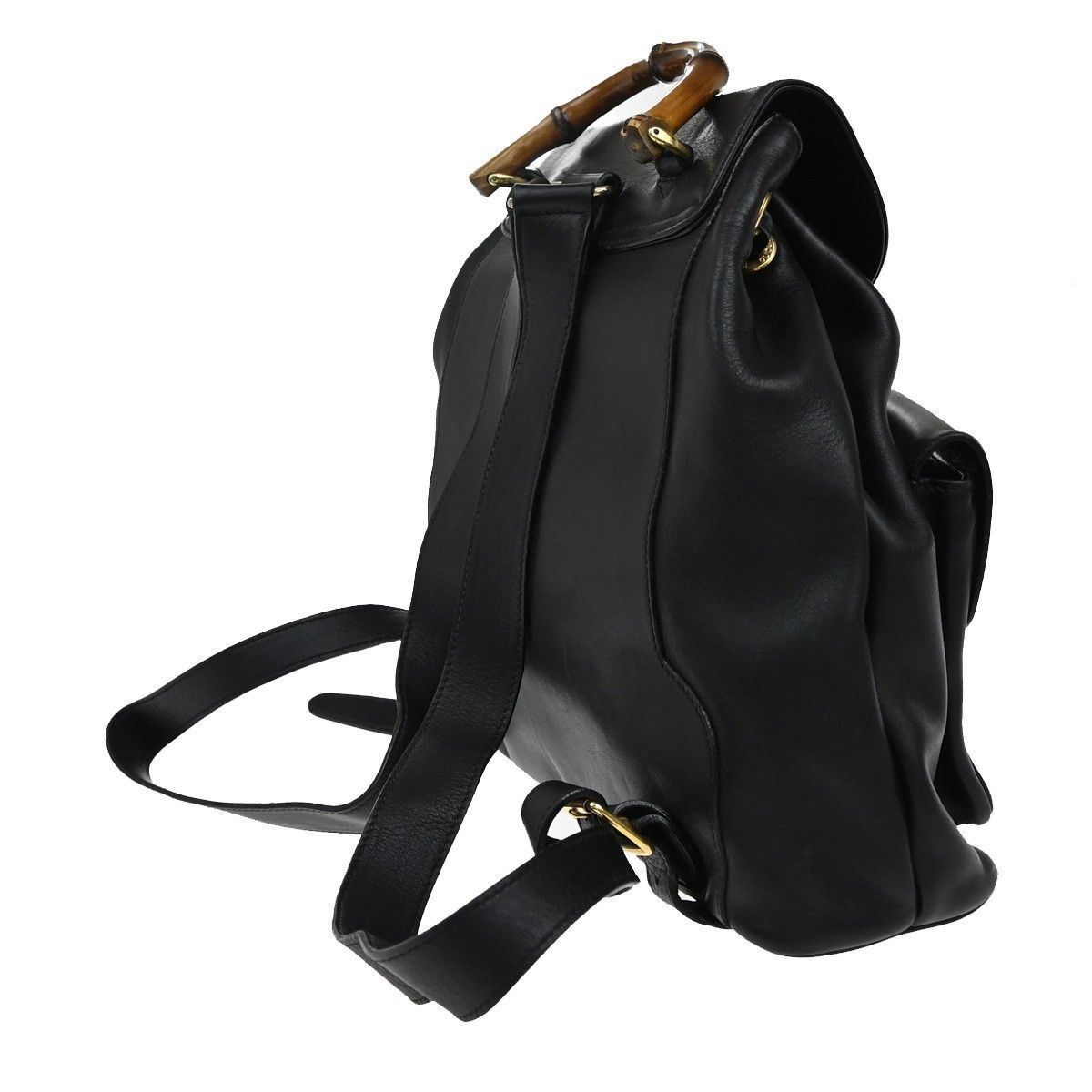 Gucci Gucci Vintage Bamboo Backpack Leather Size ONE SIZE - 4 Thumbnail