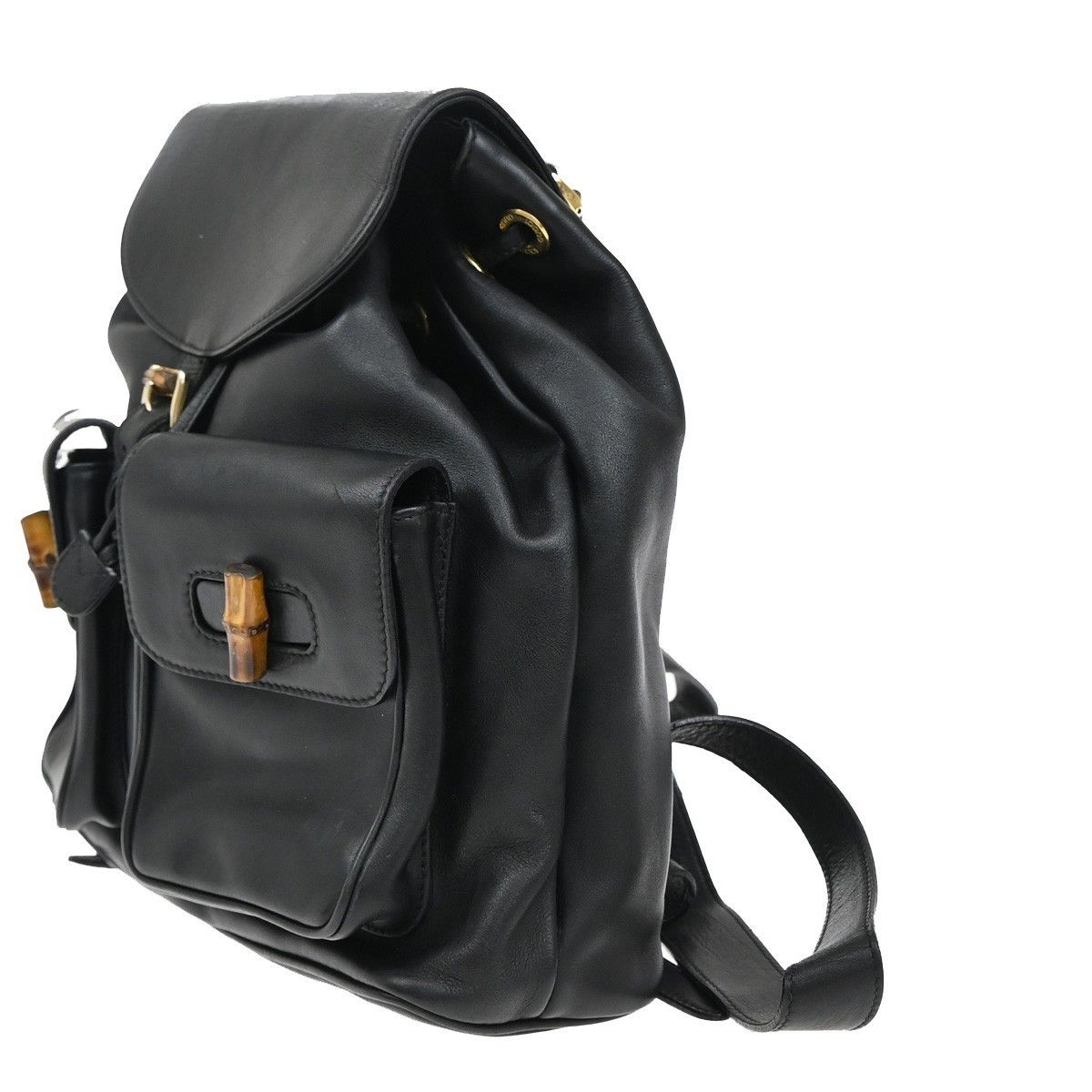 Gucci Gucci Vintage Bamboo Backpack Leather Size ONE SIZE - 3 Thumbnail