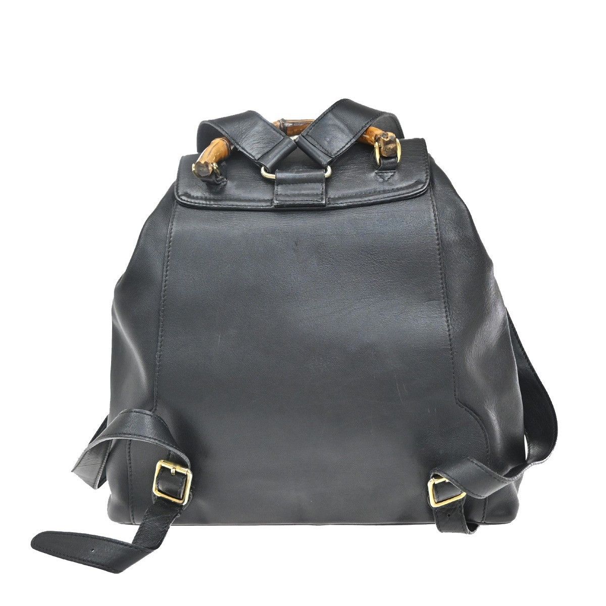 Gucci Gucci Vintage Bamboo Backpack Leather Size ONE SIZE - 2 Thumbnail