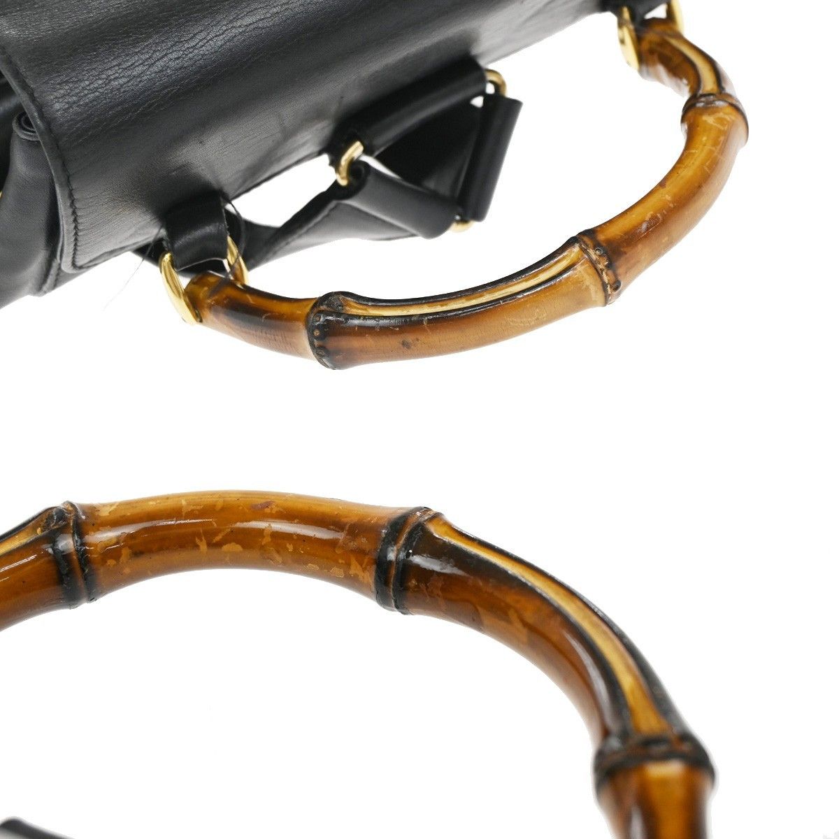 Gucci Gucci Vintage Bamboo Backpack Leather Size ONE SIZE - 8 Thumbnail
