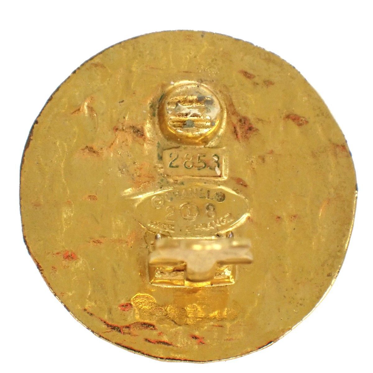 Chanel Chanel Vintage CC Round Button Clip-On Earrings Metal Size ONE SIZE - 4 Thumbnail