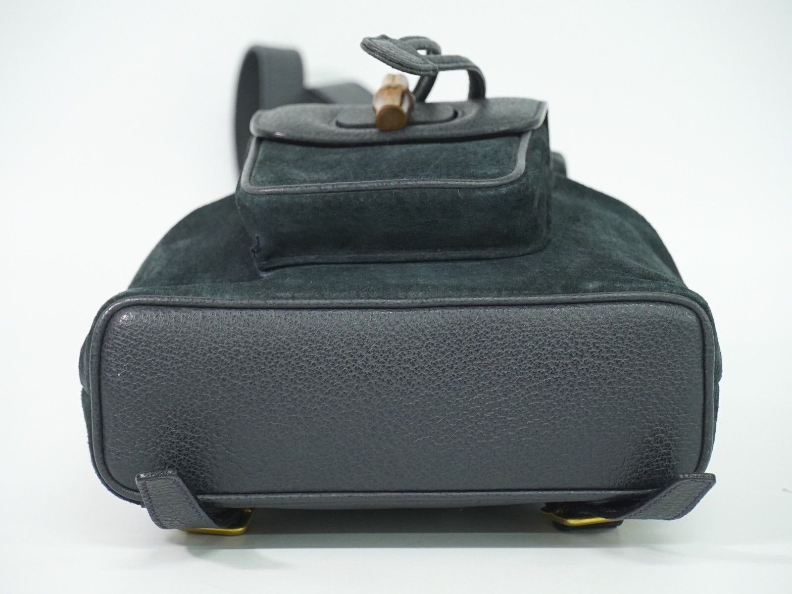 Gucci Gucci Vintage Bamboo Backpack Suede Size ONE SIZE - 8 Thumbnail