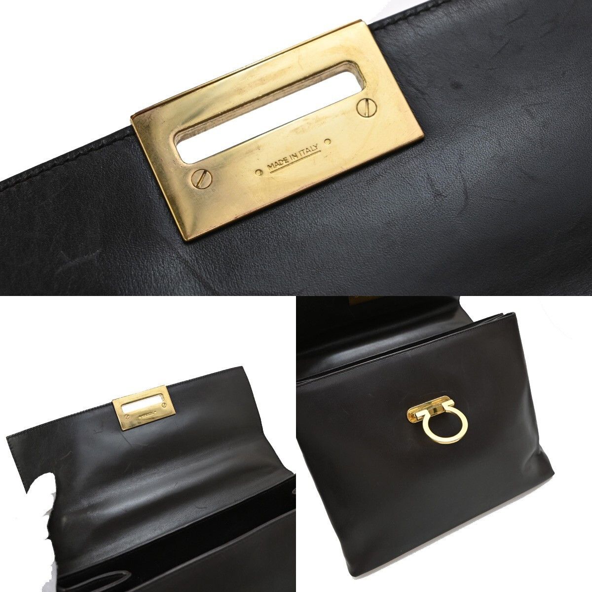 Salvatore Ferragamo Salvatore Ferragamo Gancini Convertible Top Handle Bag Leather Size ONE SIZE - 10 Thumbnail