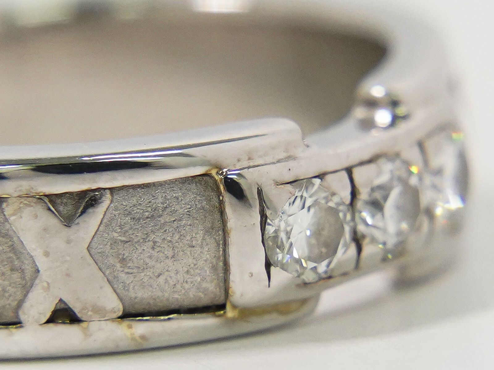 Tiffany & Co. Tiffany & Co. Atlas Band Ring 18K White Gold with Diamonds Size ONE SIZE - 5 Thumbnail