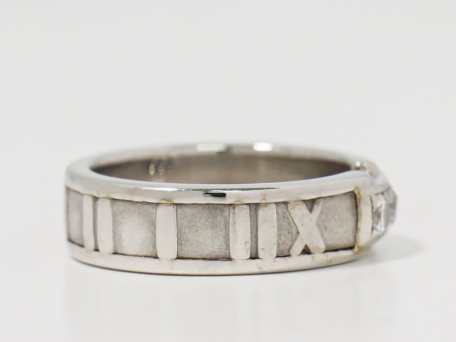 Tiffany & Co. Tiffany & Co. Atlas Band Ring 18K White Gold with Diamonds Size ONE SIZE - 4 Thumbnail