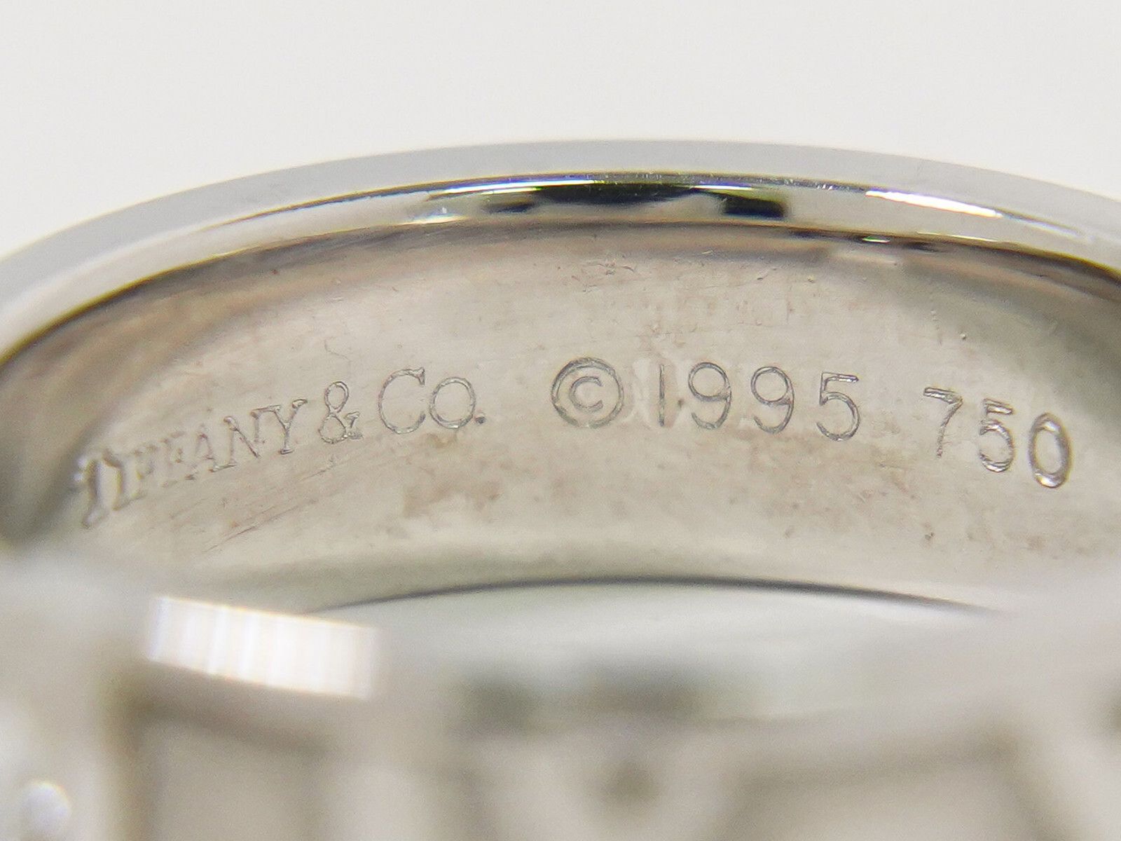 Tiffany & Co. Tiffany & Co. Atlas Band Ring 18K White Gold with Diamonds Size ONE SIZE - 9 Thumbnail