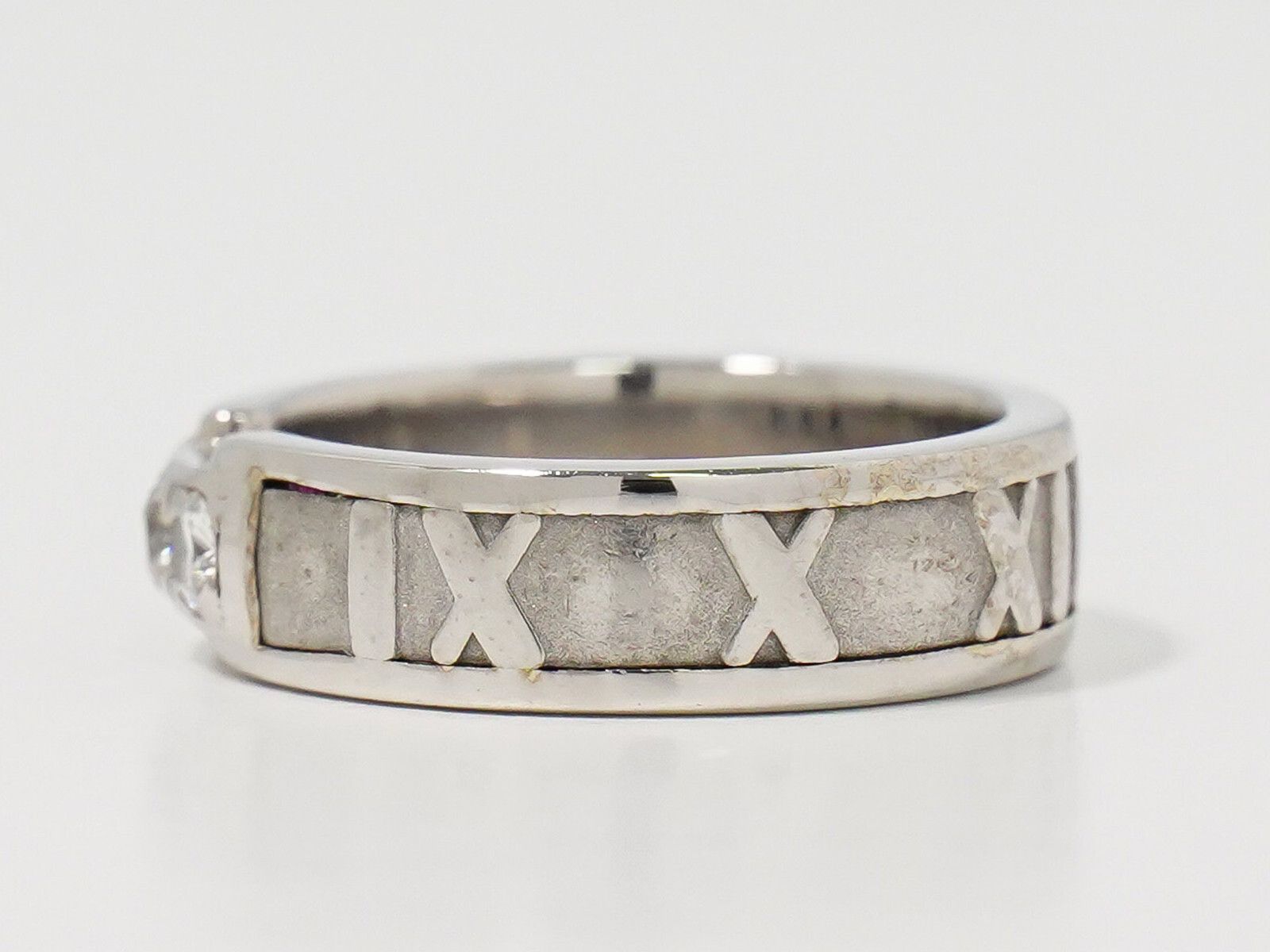Tiffany & Co. Tiffany & Co. Atlas Band Ring 18K White Gold with Diamonds Size ONE SIZE - 3 Thumbnail