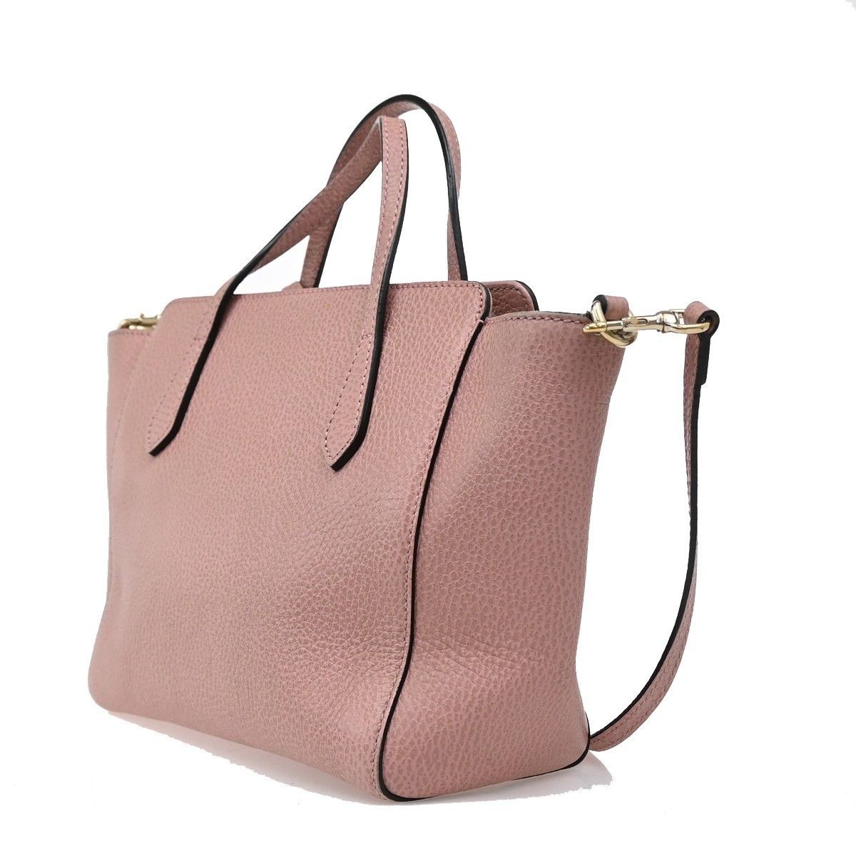 Gucci Gucci Swing Crossbody Bag Pebbled Leather Size ONE SIZE - 4 Thumbnail