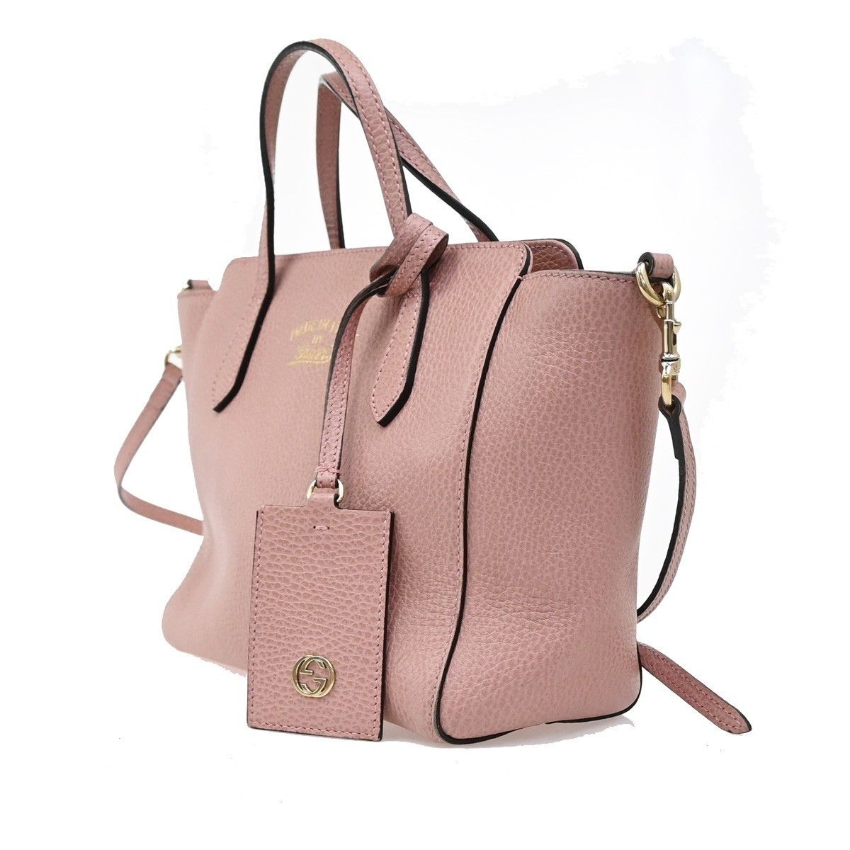 Gucci Gucci Swing Crossbody Bag Pebbled Leather Size ONE SIZE - 3 Thumbnail
