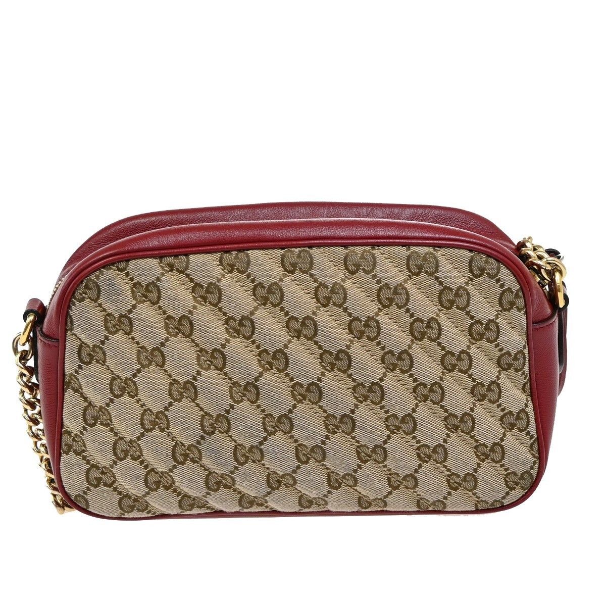 Gucci Gucci GG Marmont Shoulder Bag Diagonal Quilted GG Canvas with Leather Size ONE SIZE - 2 Thumbnail