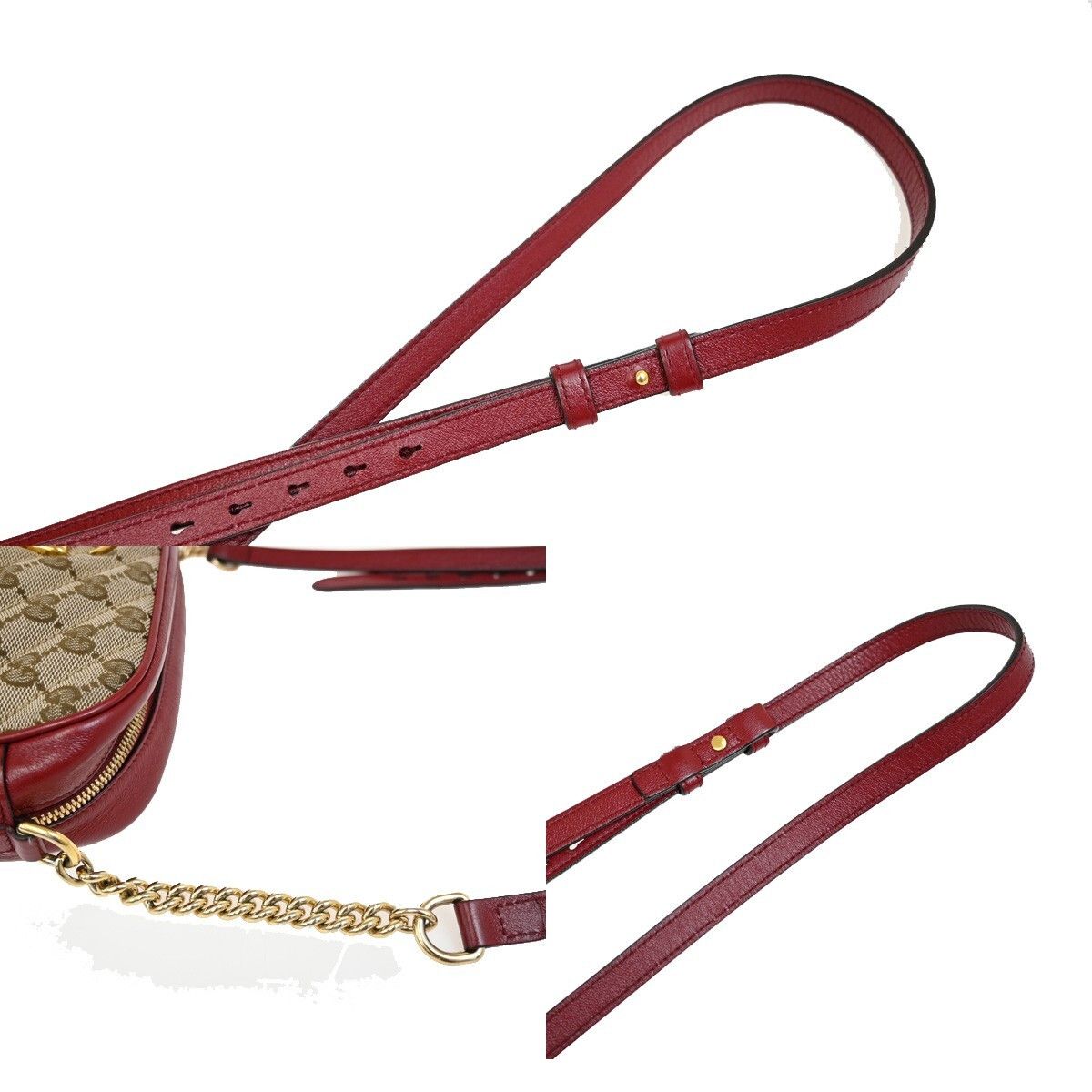 Gucci Gucci GG Marmont Shoulder Bag Diagonal Quilted GG Canvas with Leather Size ONE SIZE - 12 Thumbnail