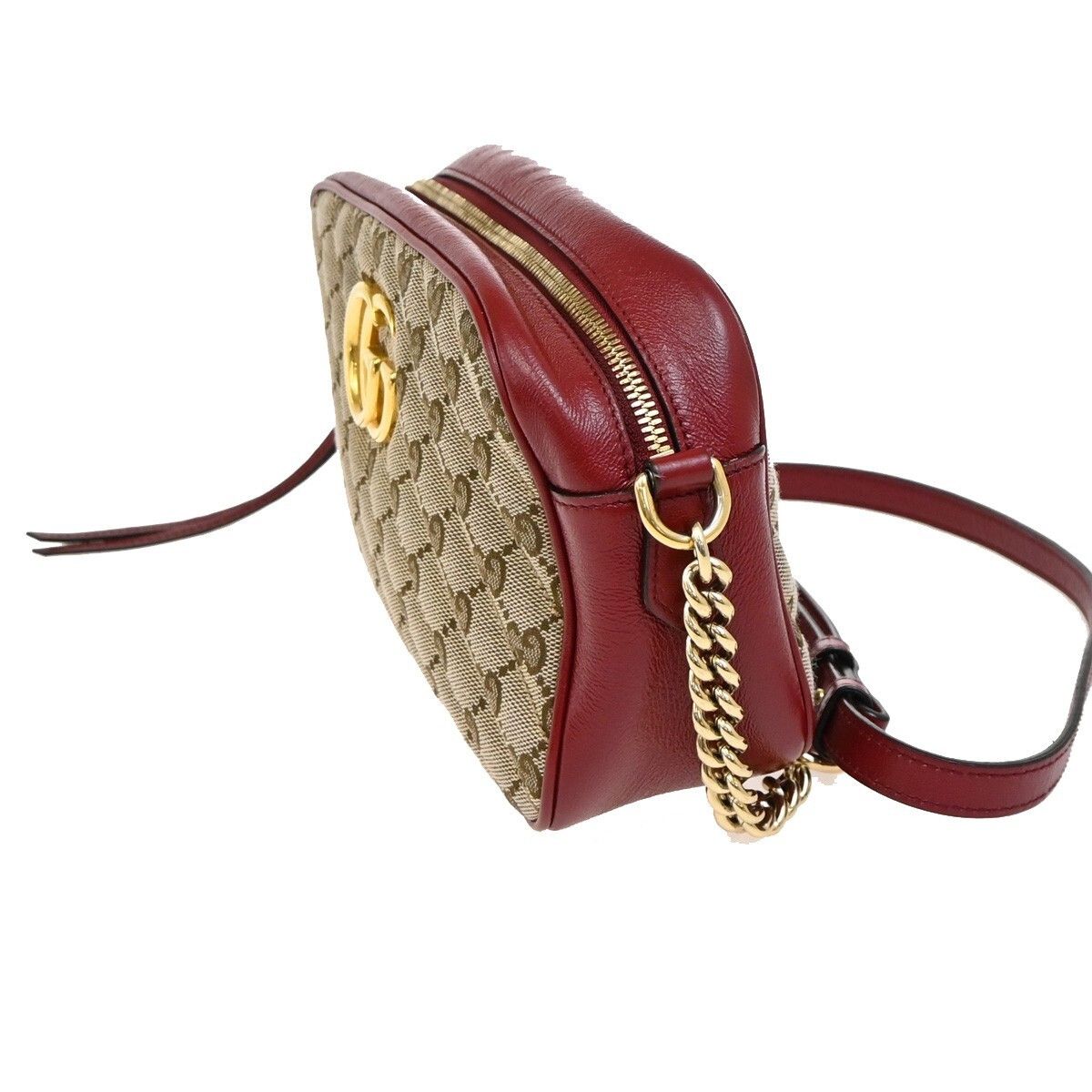 Gucci Gucci GG Marmont Shoulder Bag Diagonal Quilted GG Canvas with Leather Size ONE SIZE - 3 Thumbnail