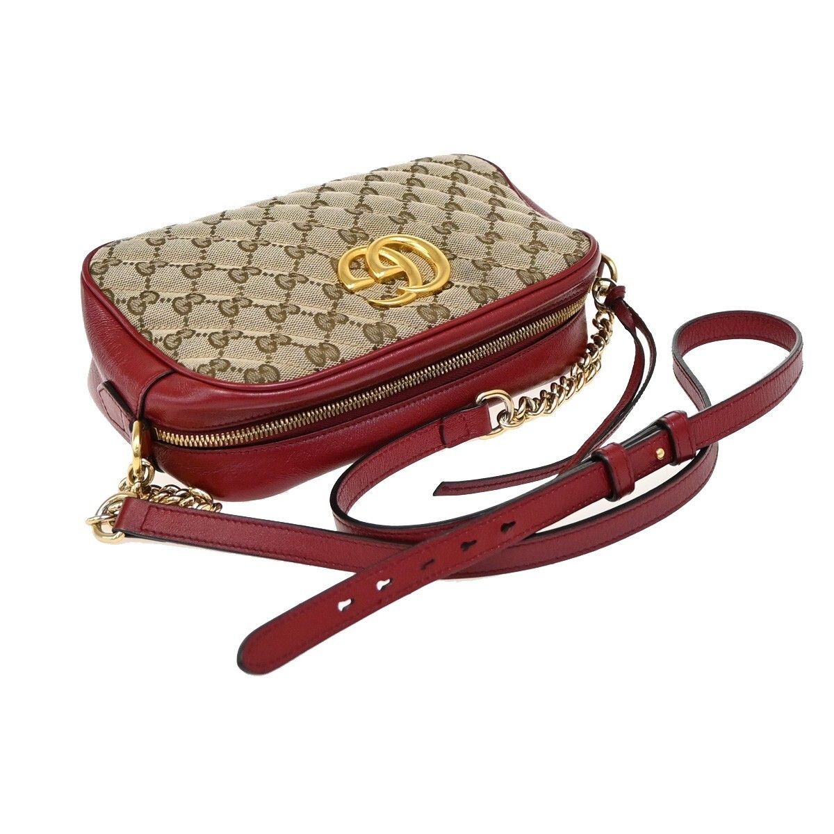 Gucci Gucci GG Marmont Shoulder Bag Diagonal Quilted GG Canvas with Leather Size ONE SIZE - 8 Thumbnail