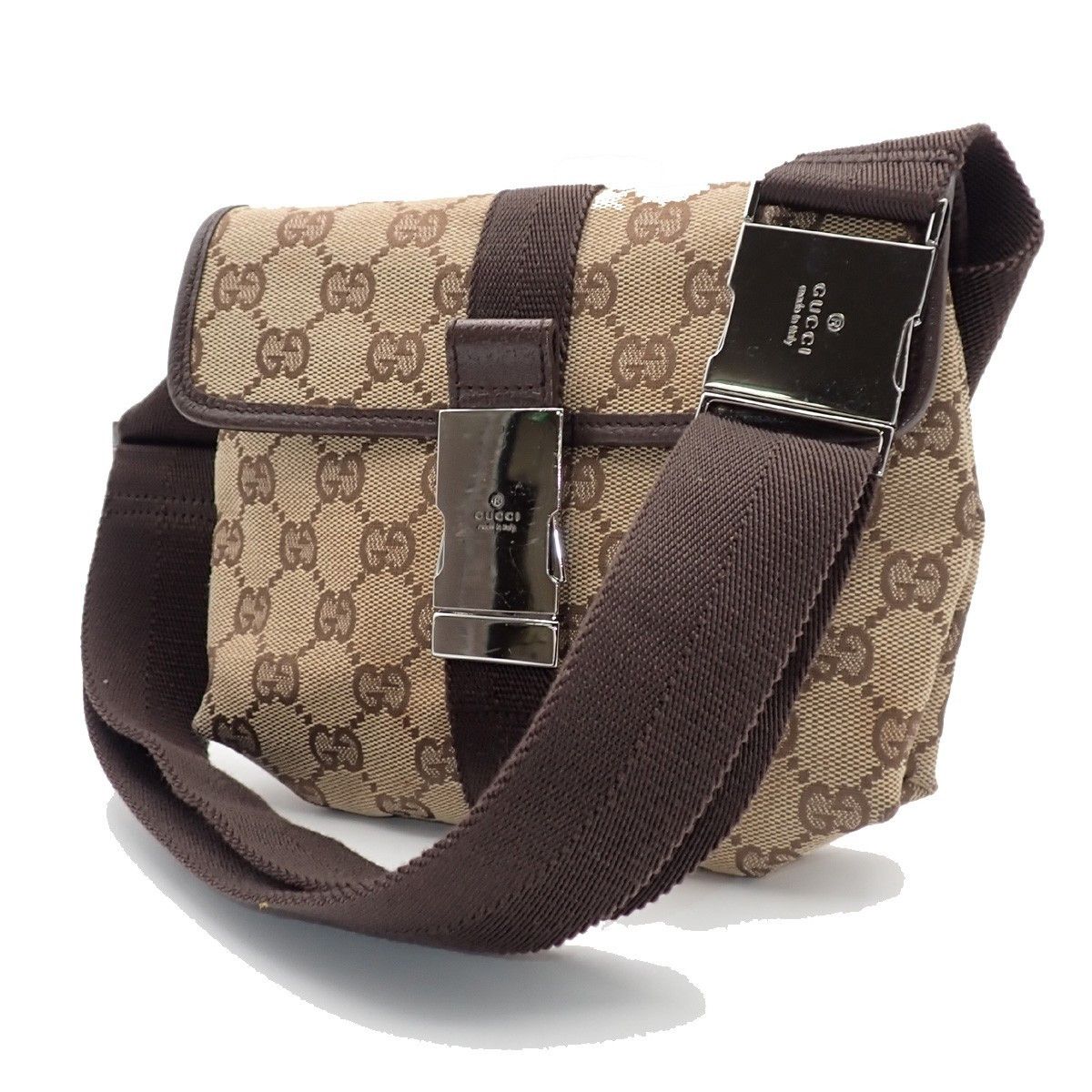 Gucci Gucci Buckle Belt Bag GG Canvas Size ONE SIZE - 17 Thumbnail