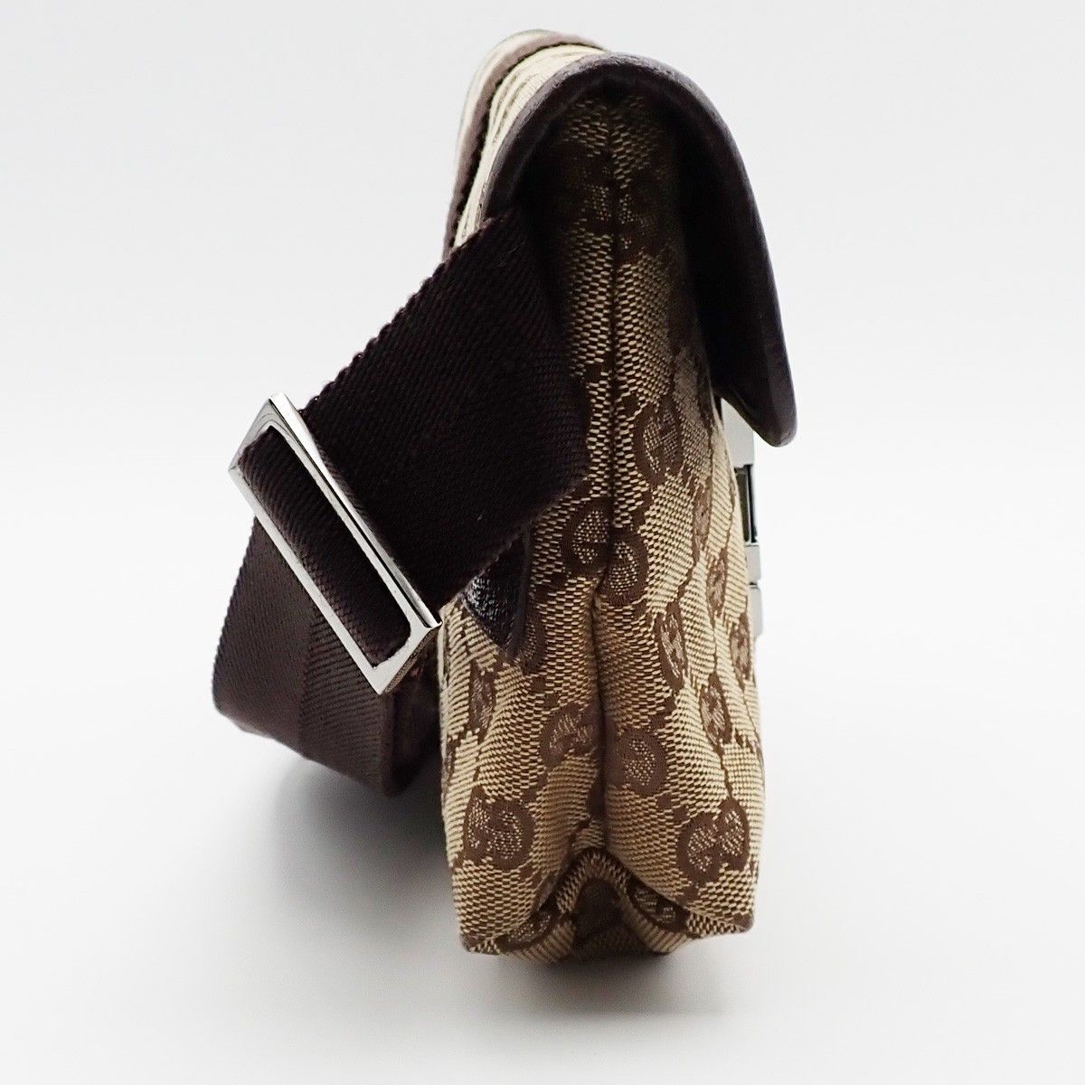 Gucci Gucci Buckle Belt Bag GG Canvas Size ONE SIZE - 4 Thumbnail