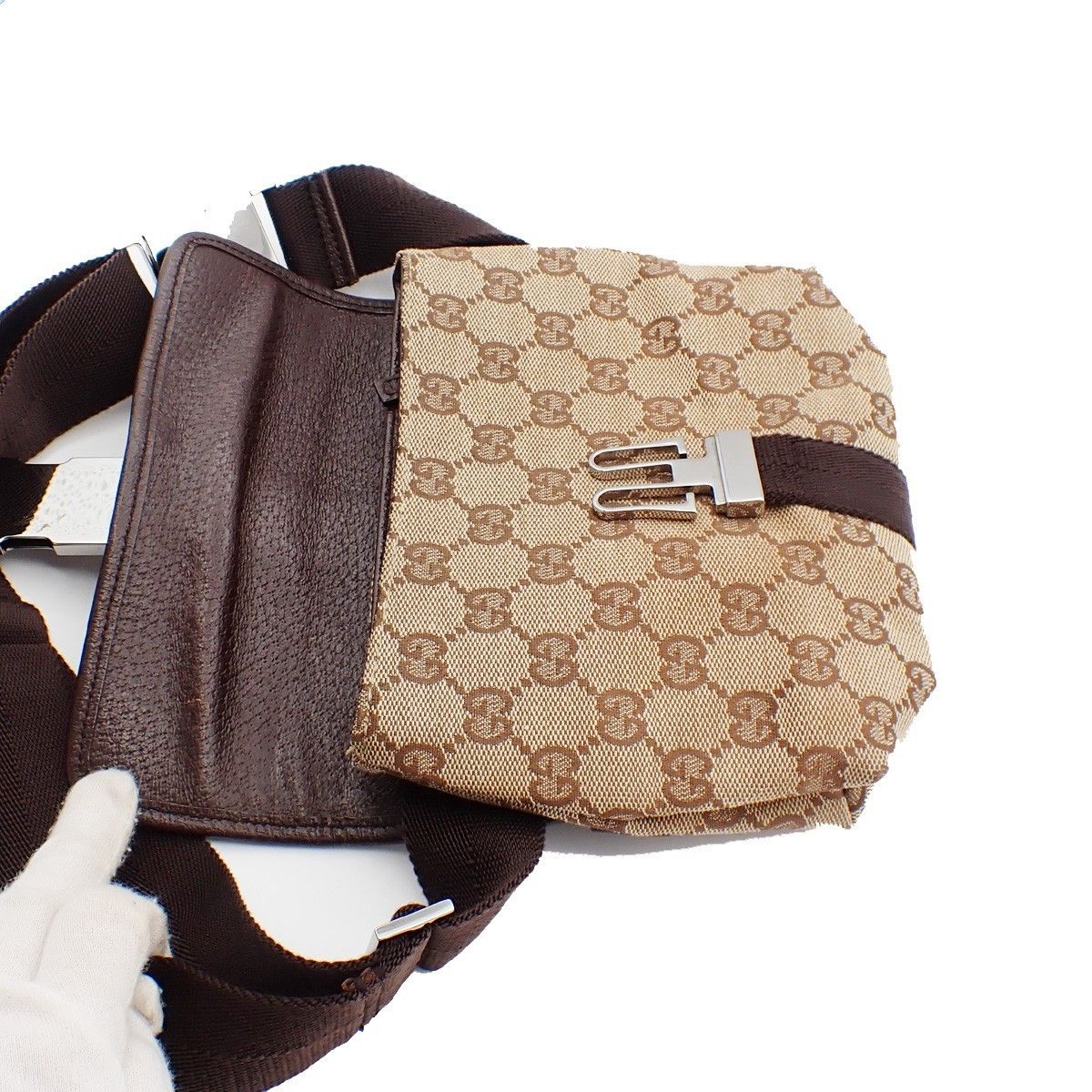 Gucci Gucci Buckle Belt Bag GG Canvas Size ONE SIZE - 12 Thumbnail