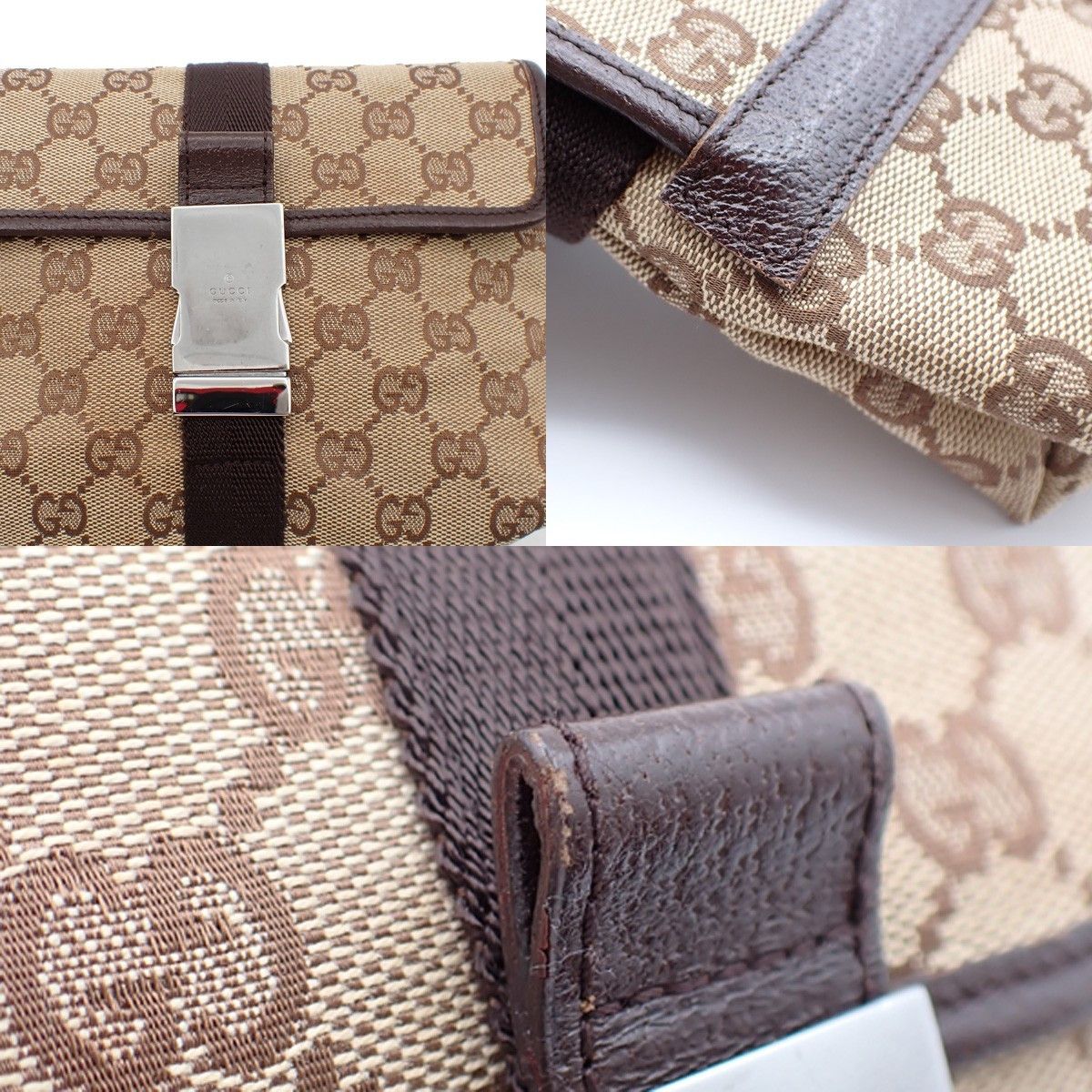 Gucci Gucci Buckle Belt Bag GG Canvas Size ONE SIZE - 10 Thumbnail
