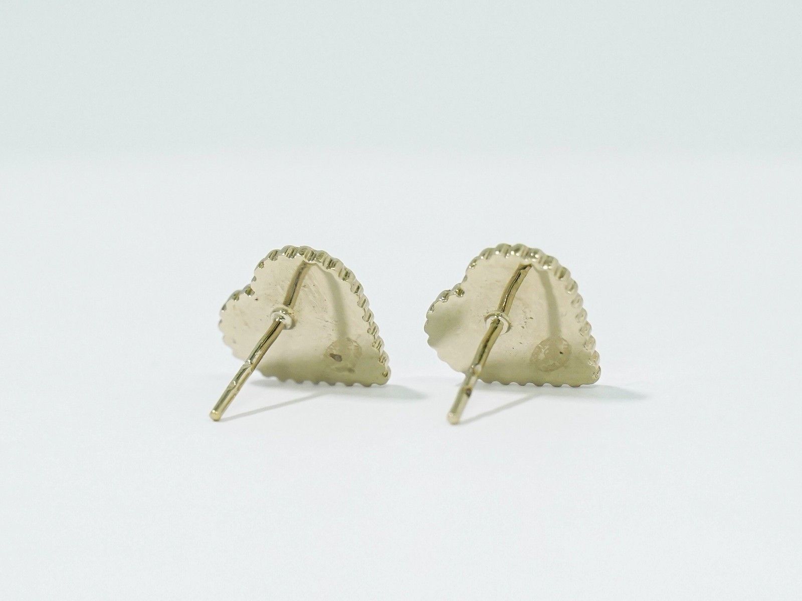 Chanel Chanel CC Heart Cut Out Stud Earrings Metal with Crystals Size ONE SIZE - 2 Thumbnail