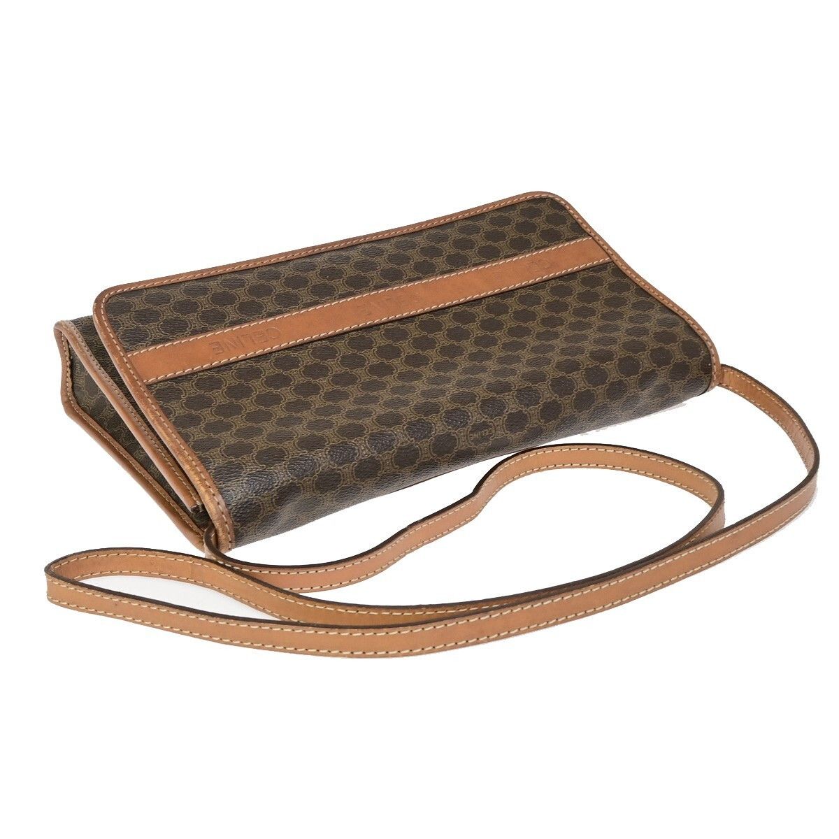 Celine Celine Vintage Macadam Shoulder Bag Canvas and Leather Size ONE SIZE - 8 Thumbnail