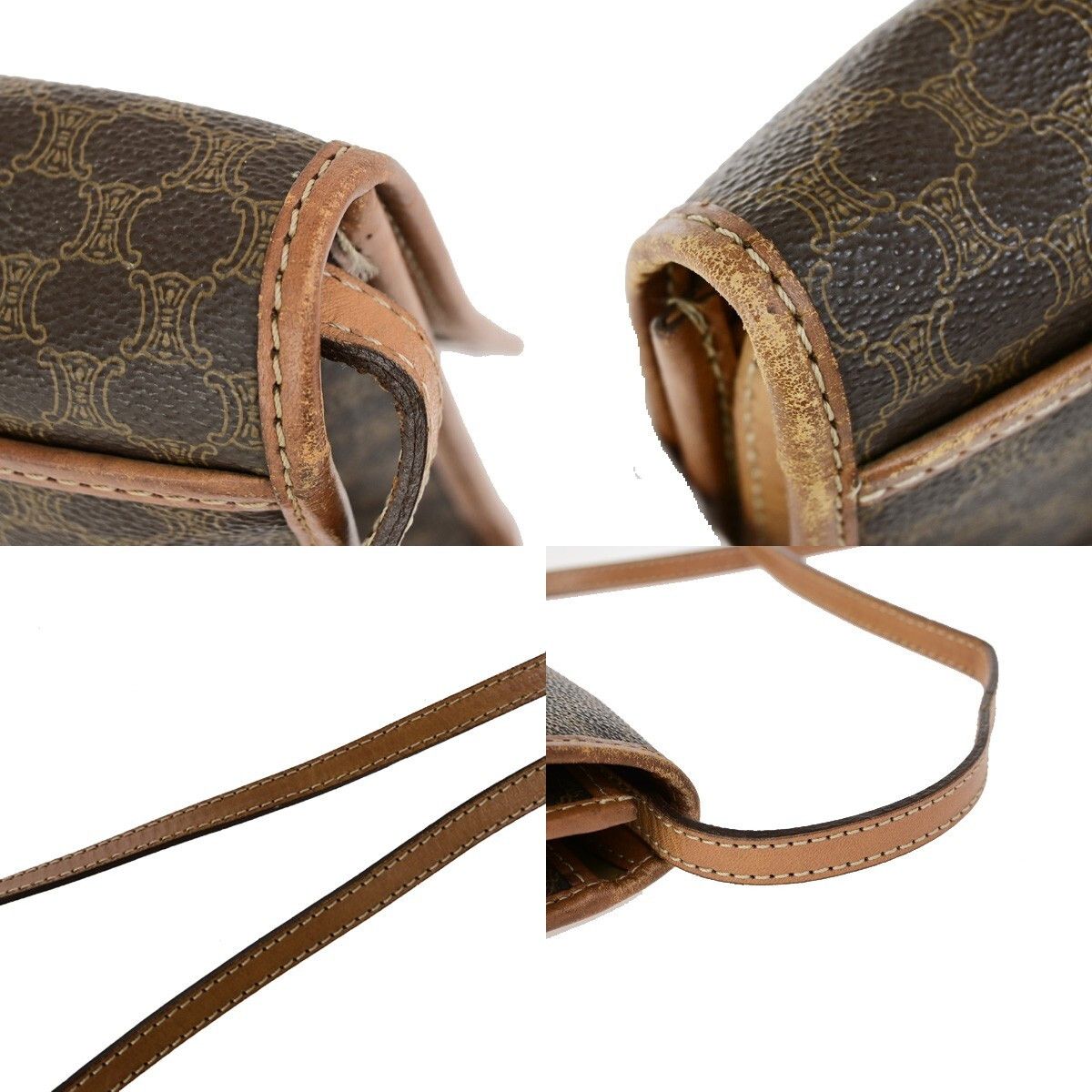 Celine Celine Vintage Macadam Shoulder Bag Canvas and Leather Size ONE SIZE - 11 Thumbnail