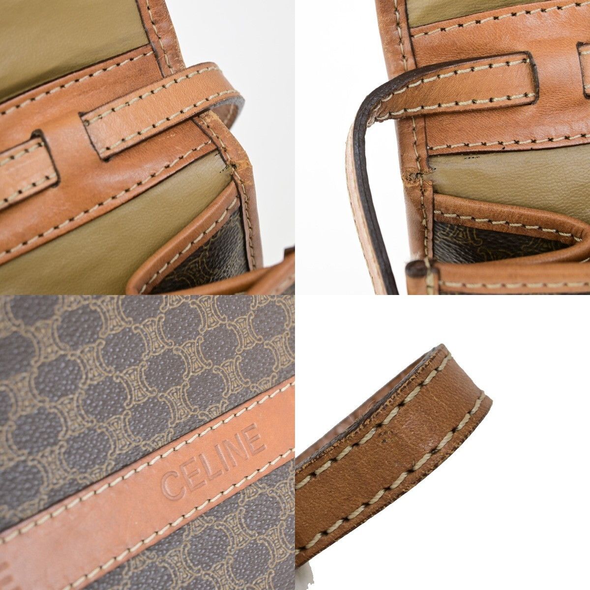 Celine Celine Vintage Macadam Shoulder Bag Canvas and Leather Size ONE SIZE - 16 Thumbnail