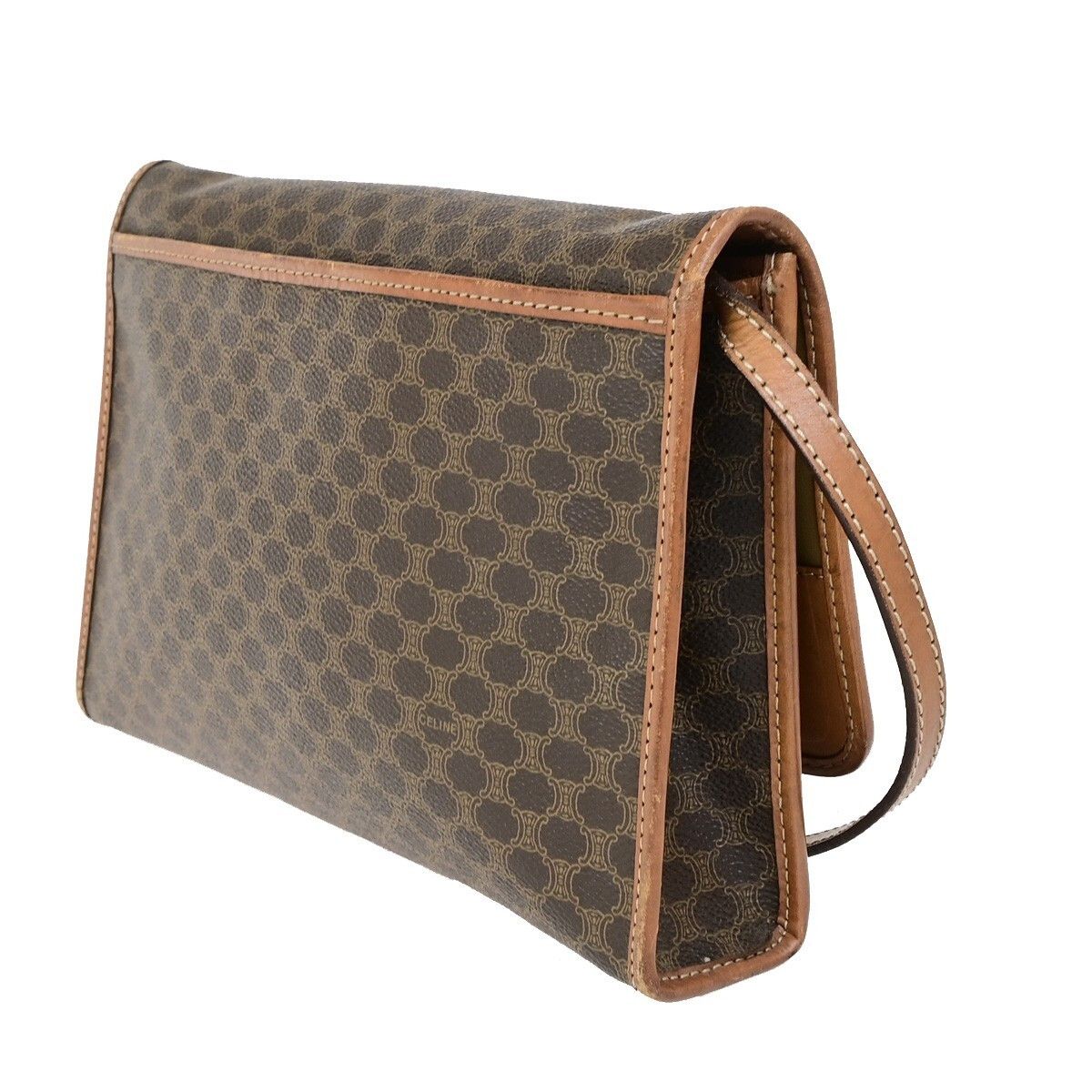 Celine Celine Vintage Macadam Shoulder Bag Canvas and Leather Size ONE SIZE - 4 Thumbnail