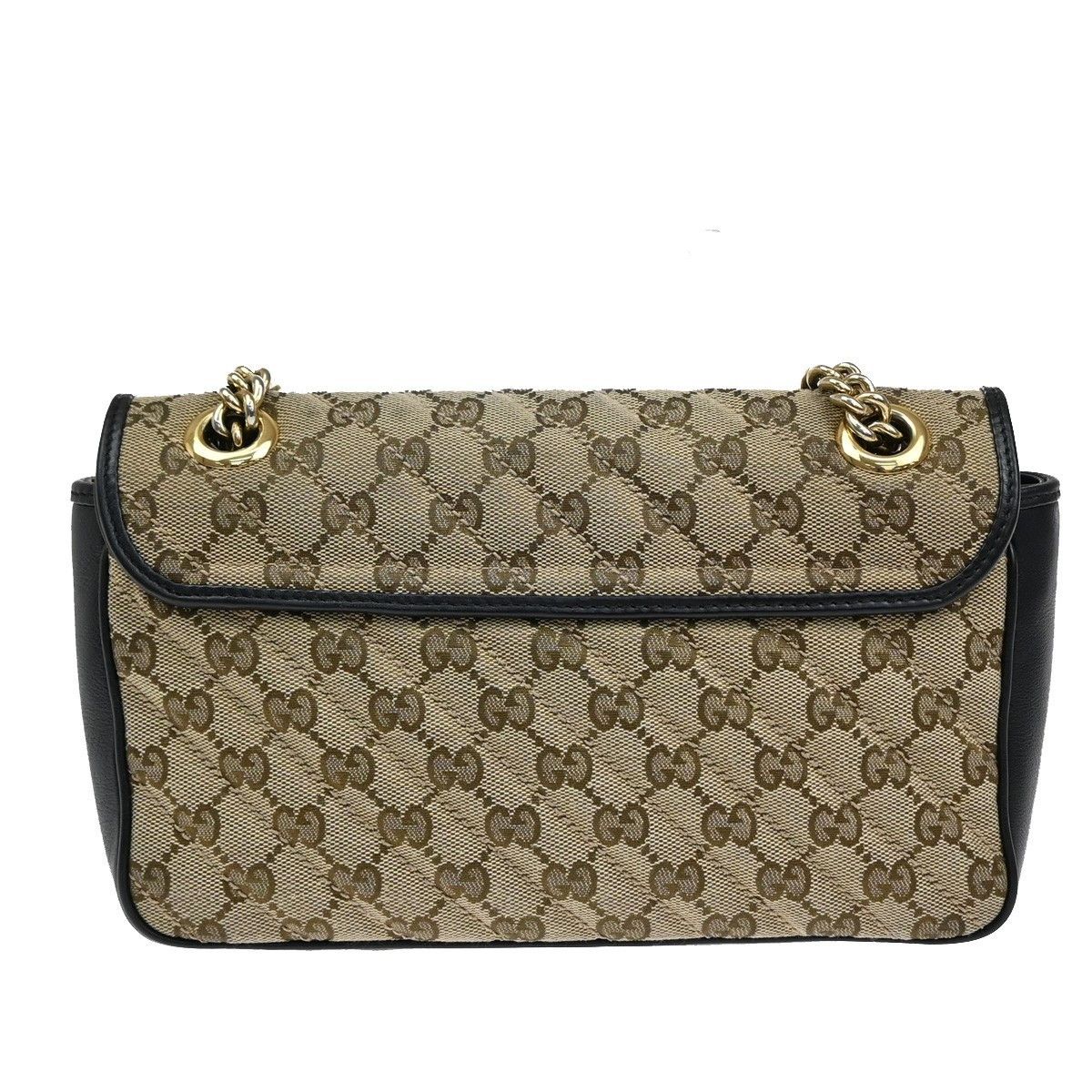 Gucci Gucci GG Marmont Flap Bag Diagonal Quilted GG Canvas with Leather Size ONE SIZE - 2 Thumbnail