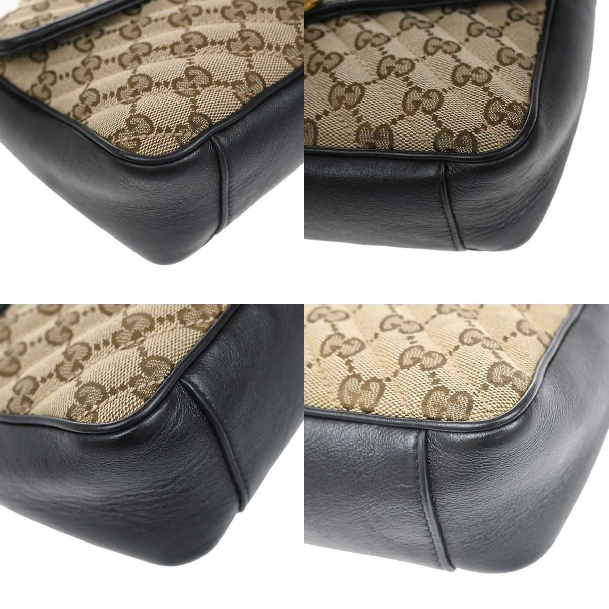 Gucci Gucci GG Marmont Flap Bag Diagonal Quilted GG Canvas with Leather Size ONE SIZE - 9 Thumbnail