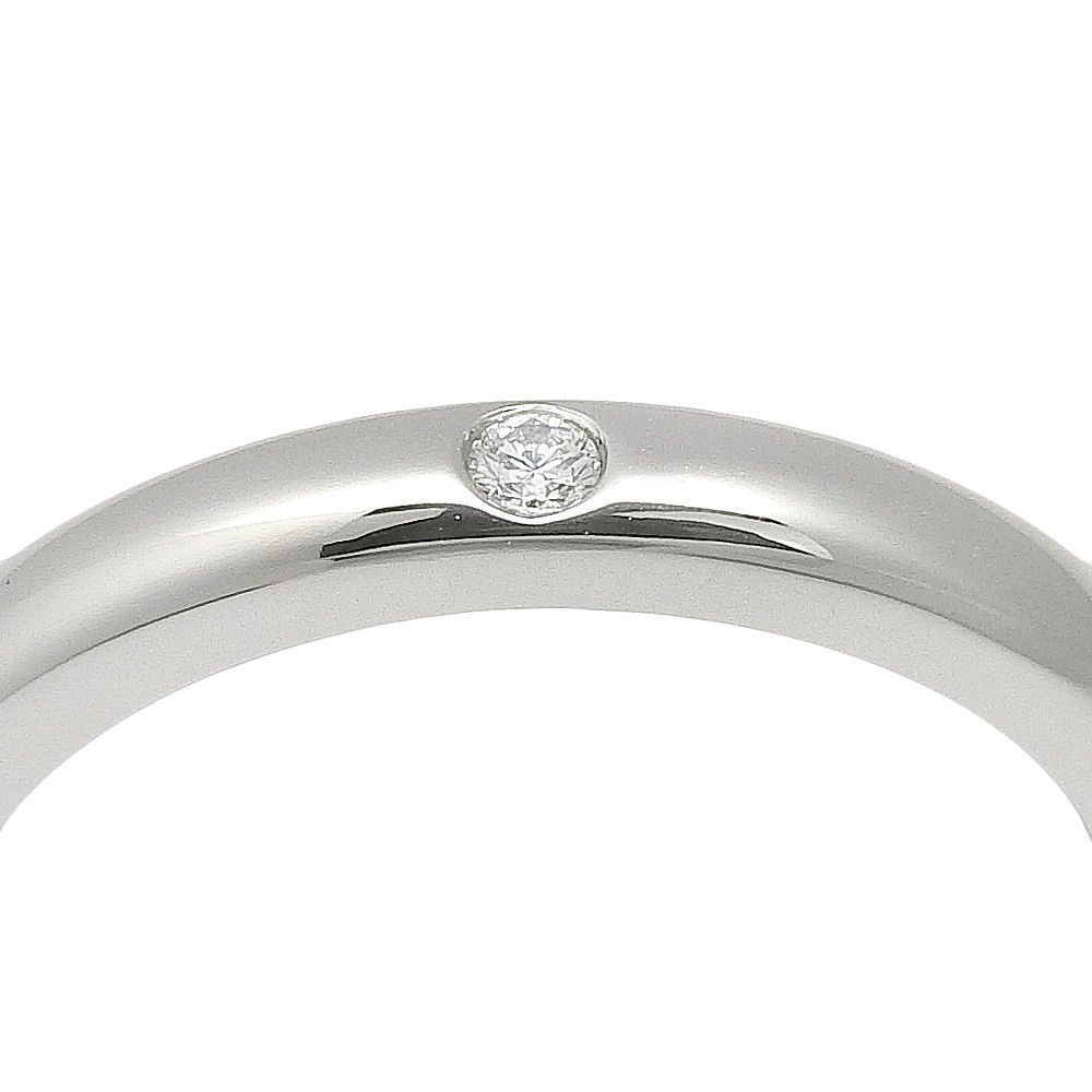 Tiffany & Co. Tiffany & Co. Elsa Peretti 1 Diamond Stacking Band Ring 950 Platinum with Diamond Size ONE SIZE - 3 Thumbnail
