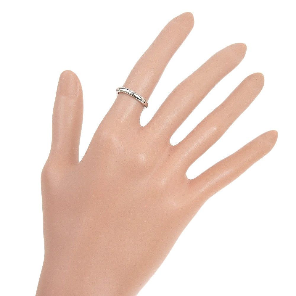 Tiffany & Co. Tiffany & Co. Elsa Peretti 1 Diamond Stacking Band Ring 950 Platinum with Diamond Size ONE SIZE - 6 Thumbnail