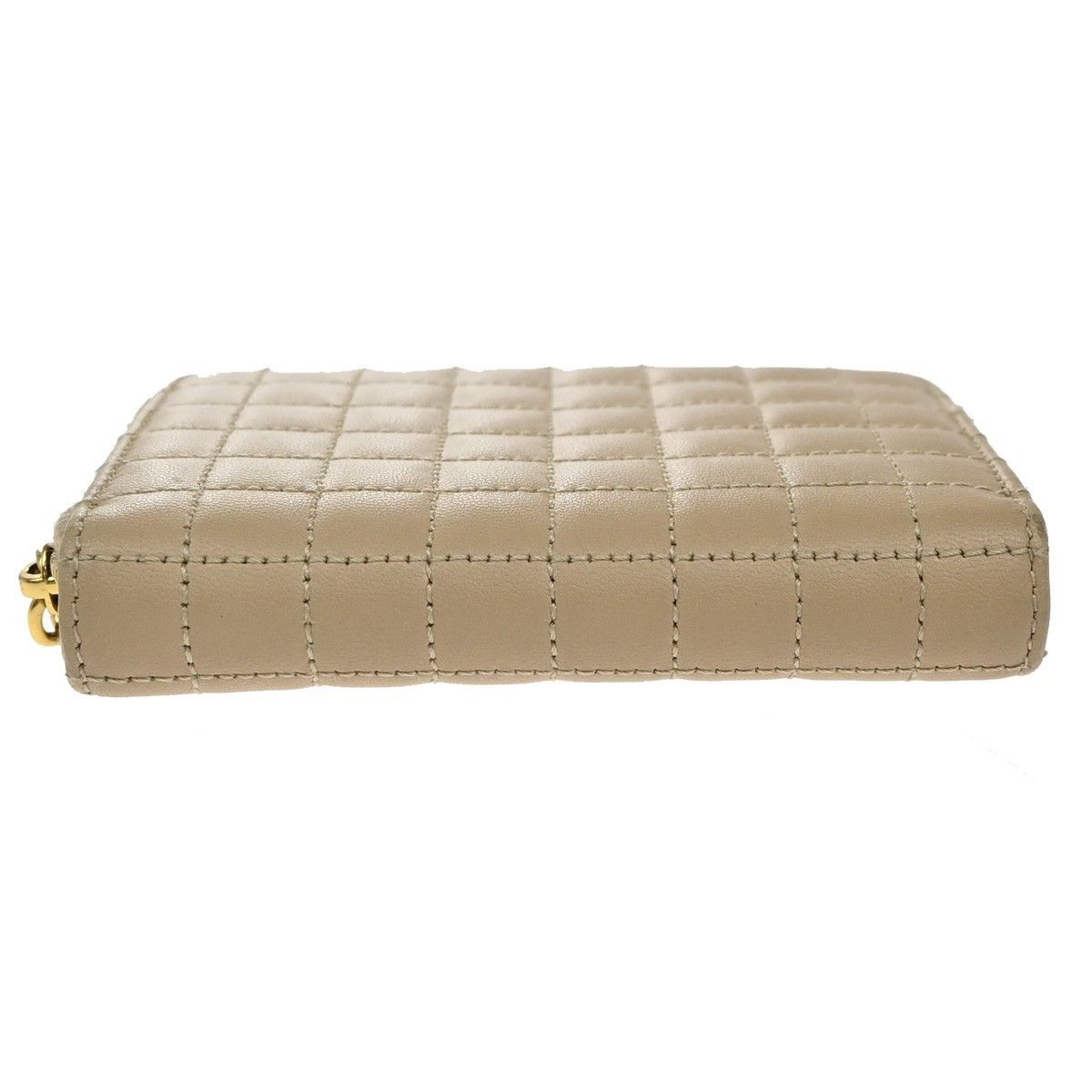 Celine Celine C Charm Zip Around Wallet Quilted Leather Size ONE SIZE - 9 Thumbnail