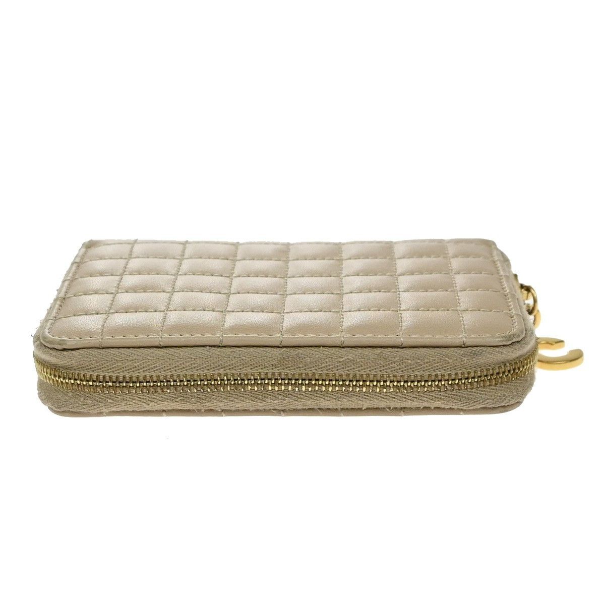 Celine Celine C Charm Zip Around Wallet Quilted Leather Size ONE SIZE - 8 Thumbnail