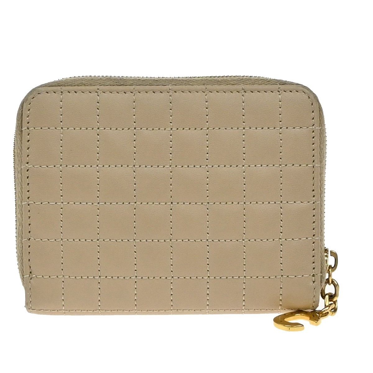 Celine Celine C Charm Zip Around Wallet Quilted Leather Size ONE SIZE - 2 Thumbnail