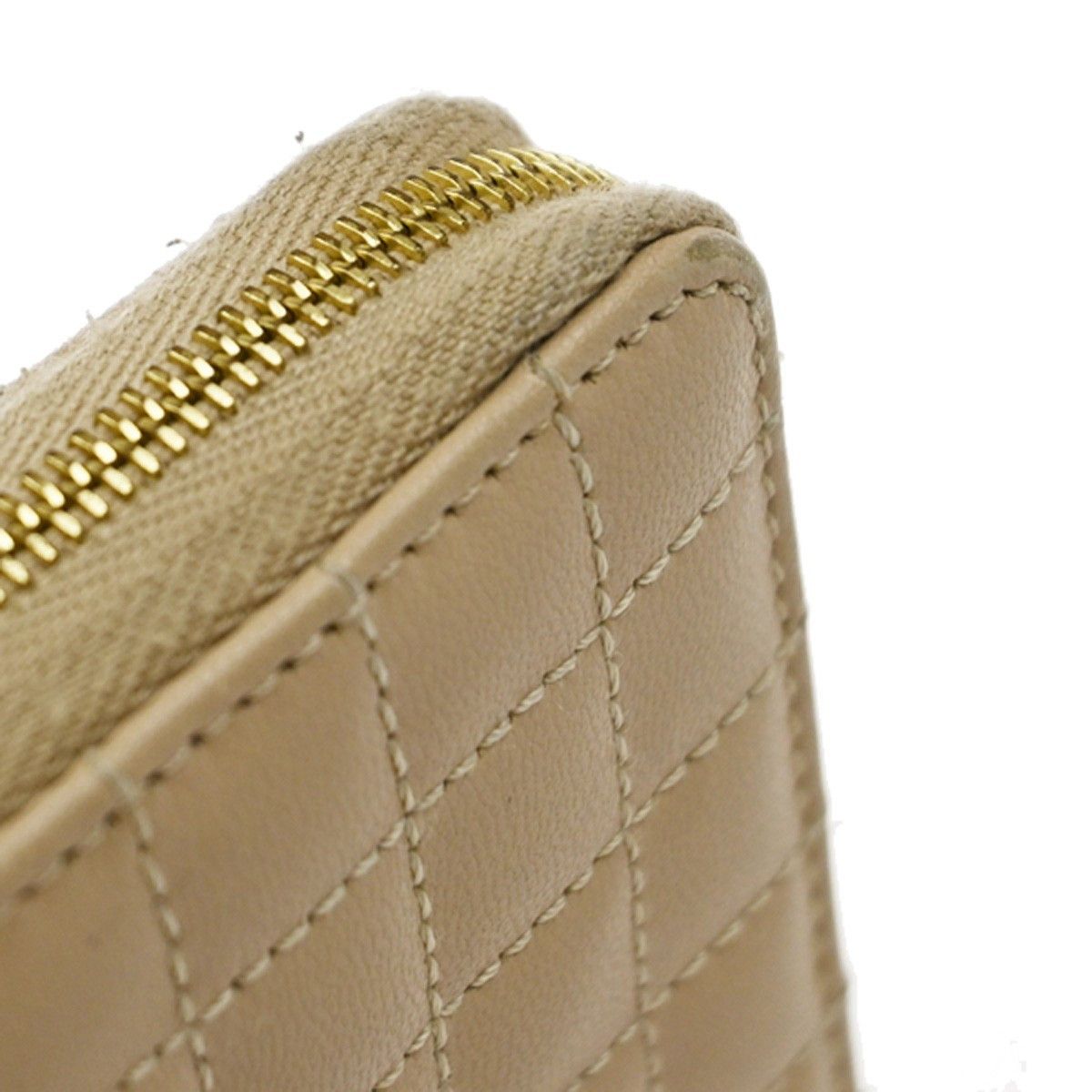 Celine Celine C Charm Zip Around Wallet Quilted Leather Size ONE SIZE - 12 Thumbnail