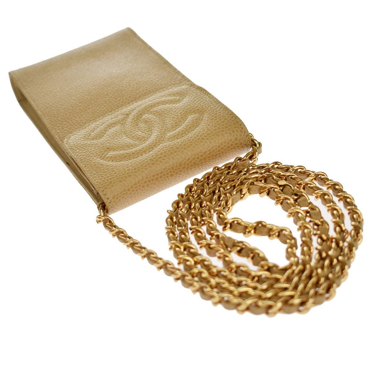 Chanel Chanel Vintage CC Phone Holder Crossbody Bag Caviar Size ONE SIZE - 9 Thumbnail