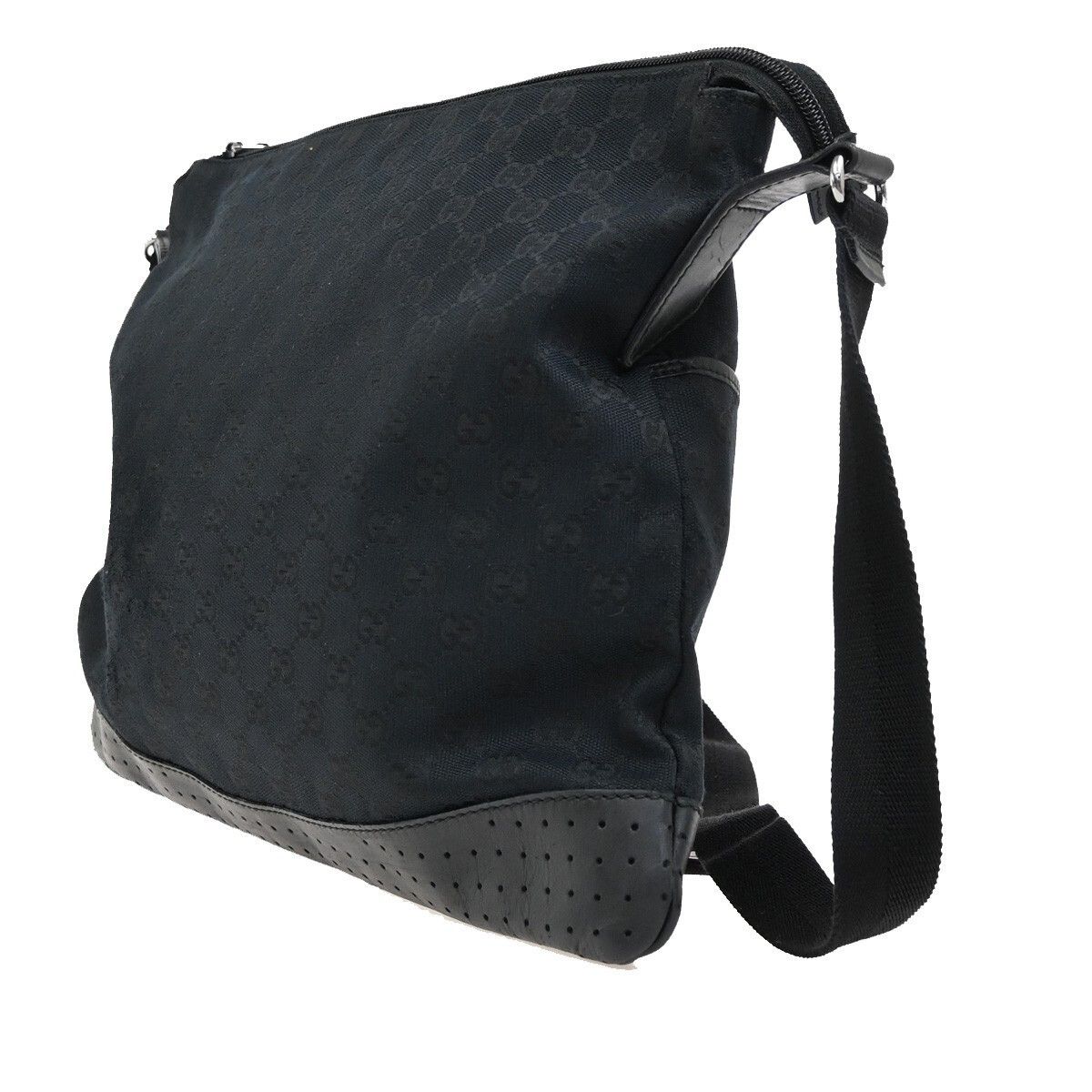 Gucci Gucci Zip Messenger Bag GG Denim Size ONE SIZE - 4 Thumbnail