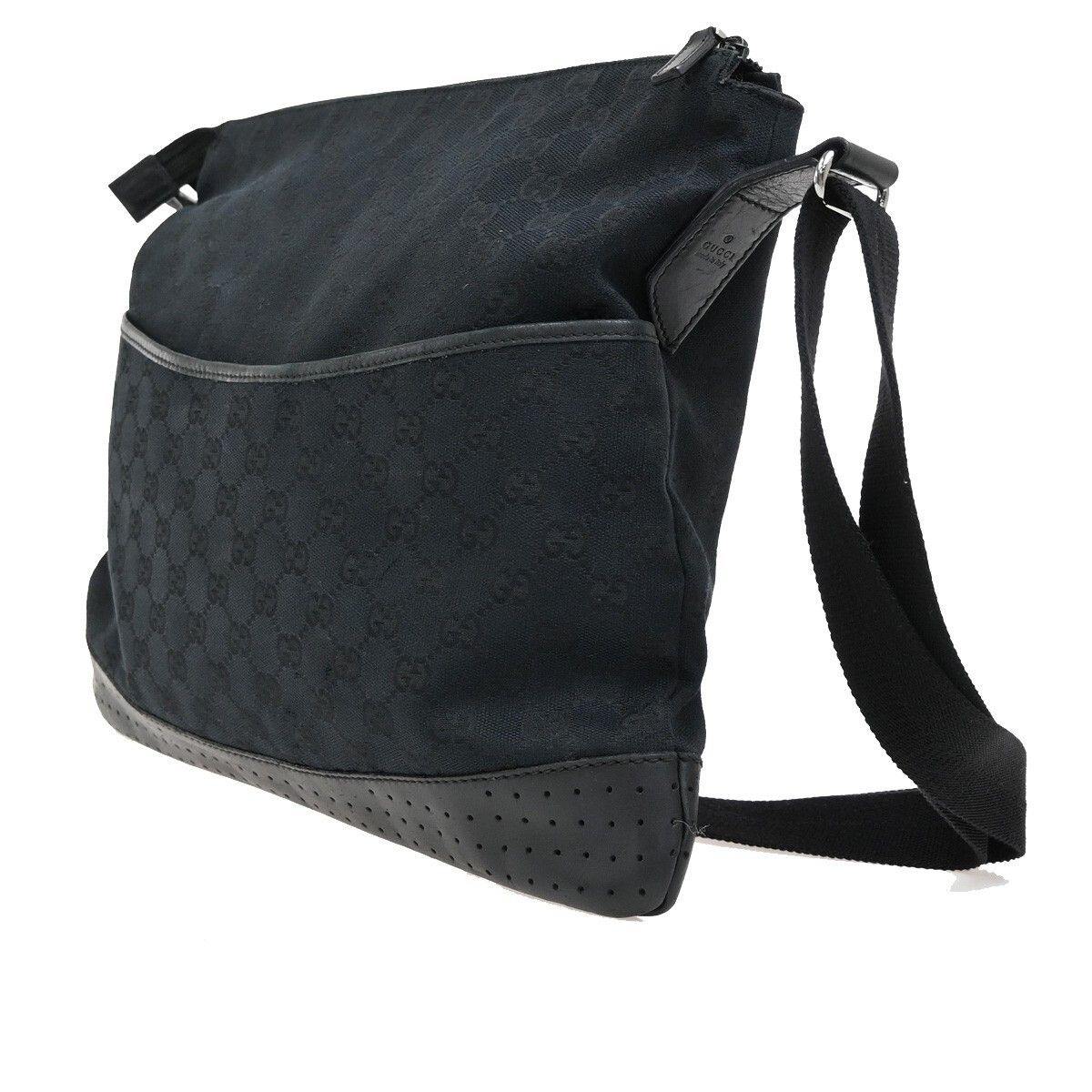 Gucci Gucci Zip Messenger Bag GG Denim Size ONE SIZE - 3 Thumbnail