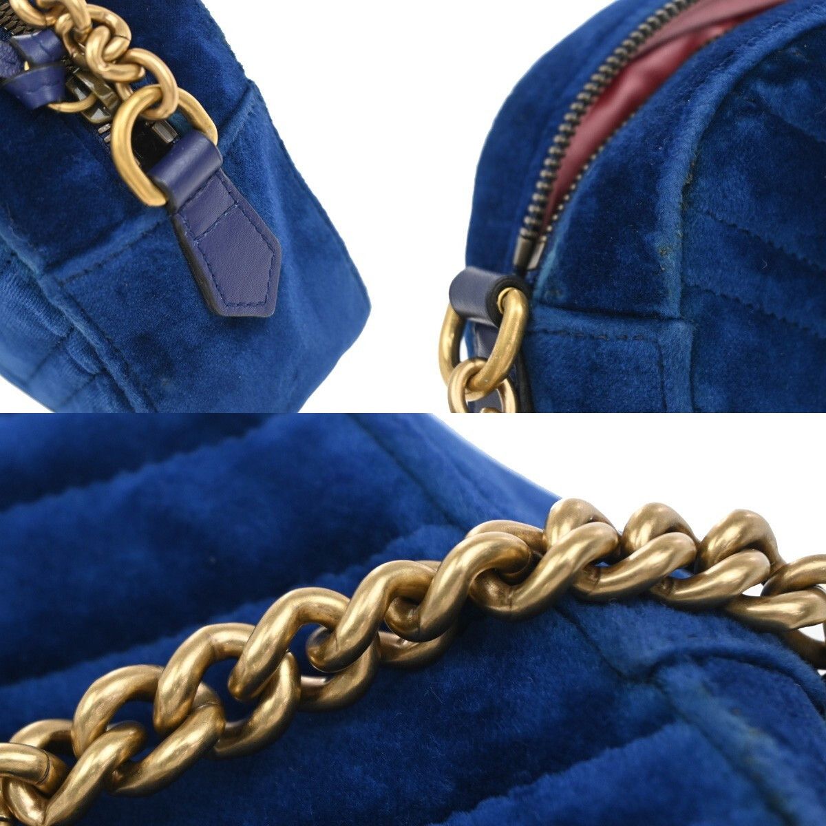 Gucci Gucci GG Marmont Shoulder Bag Matelasse Velvet Size ONE SIZE - 10 Thumbnail