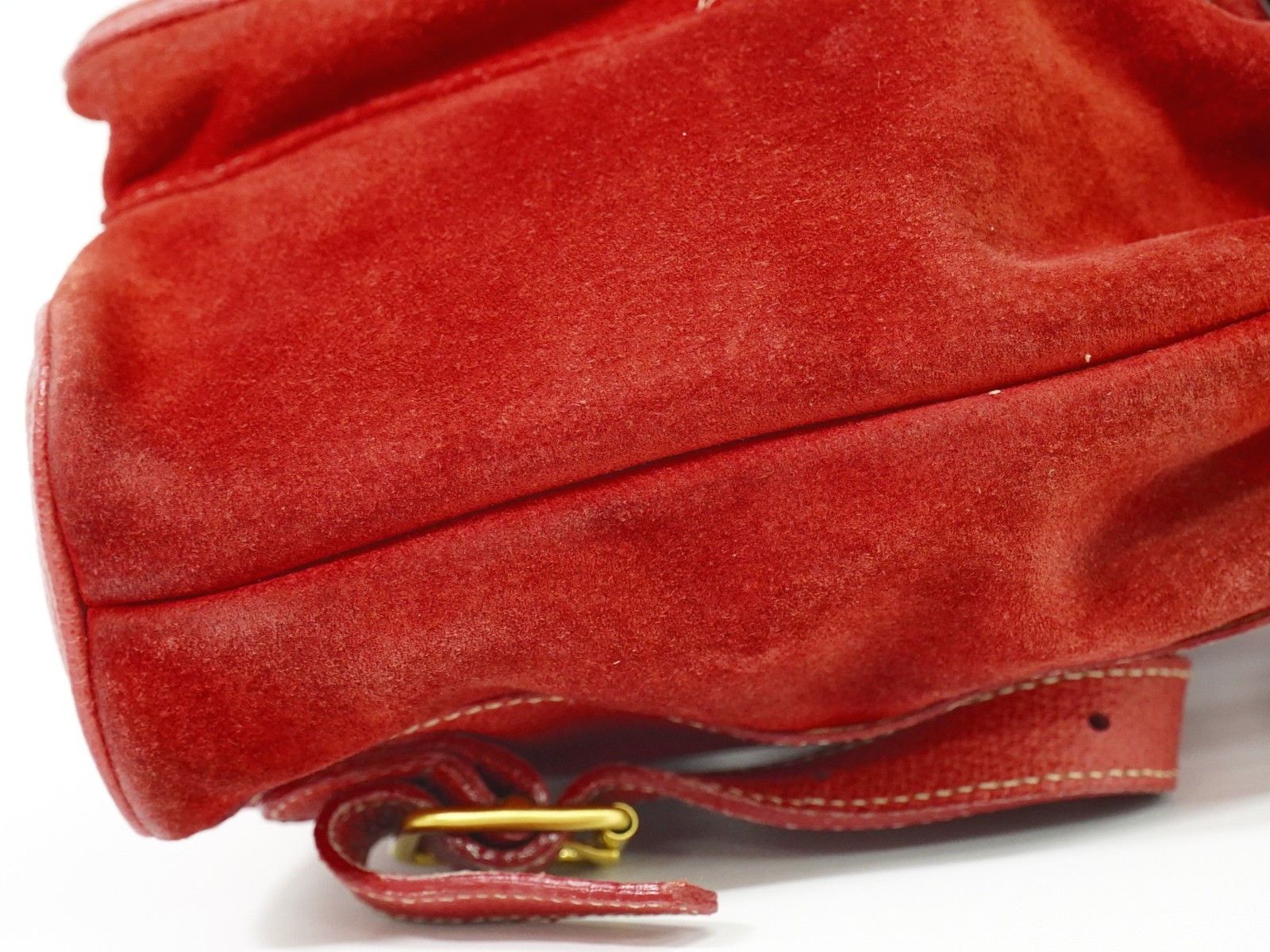 Gucci Gucci Vintage Bamboo Backpack Suede Size ONE SIZE - 9 Thumbnail