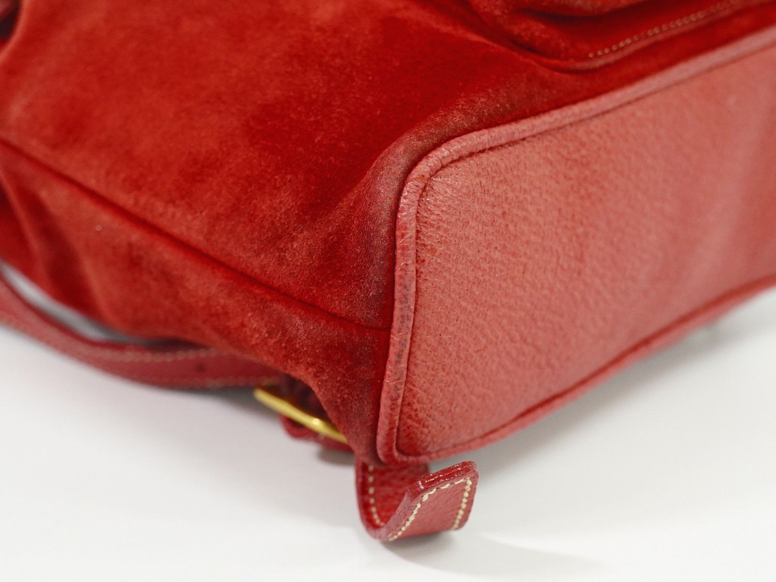 Gucci Gucci Vintage Bamboo Backpack Suede Size ONE SIZE - 7 Thumbnail