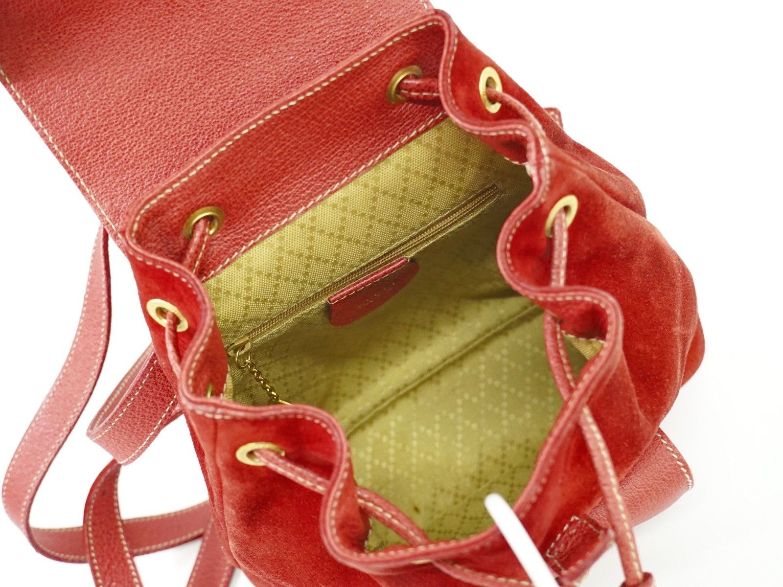 Gucci Gucci Vintage Bamboo Backpack Suede Size ONE SIZE - 3 Thumbnail