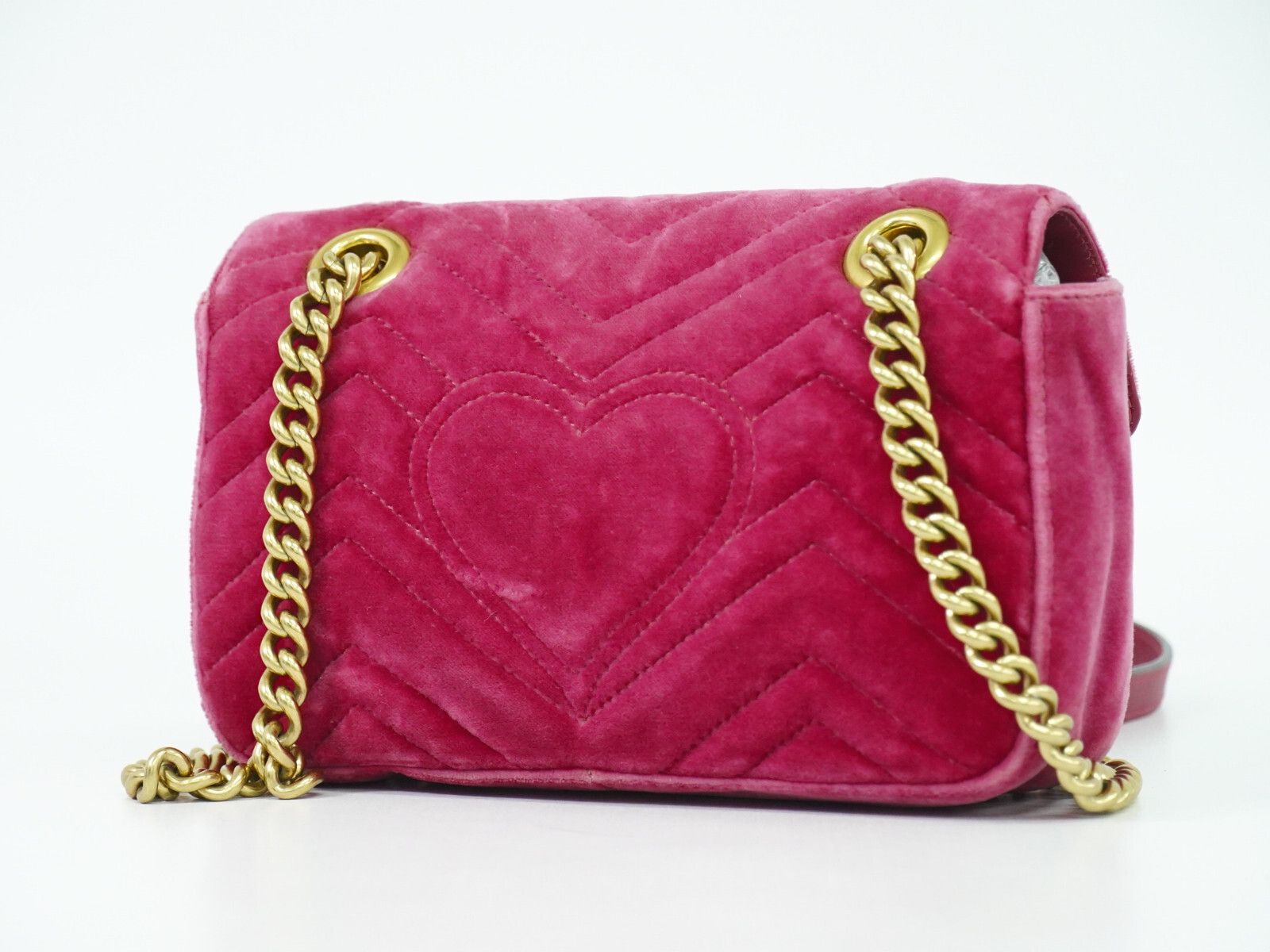 Gucci Gucci GG Marmont Flap Bag Matelasse Velvet Size ONE SIZE - 2 Thumbnail