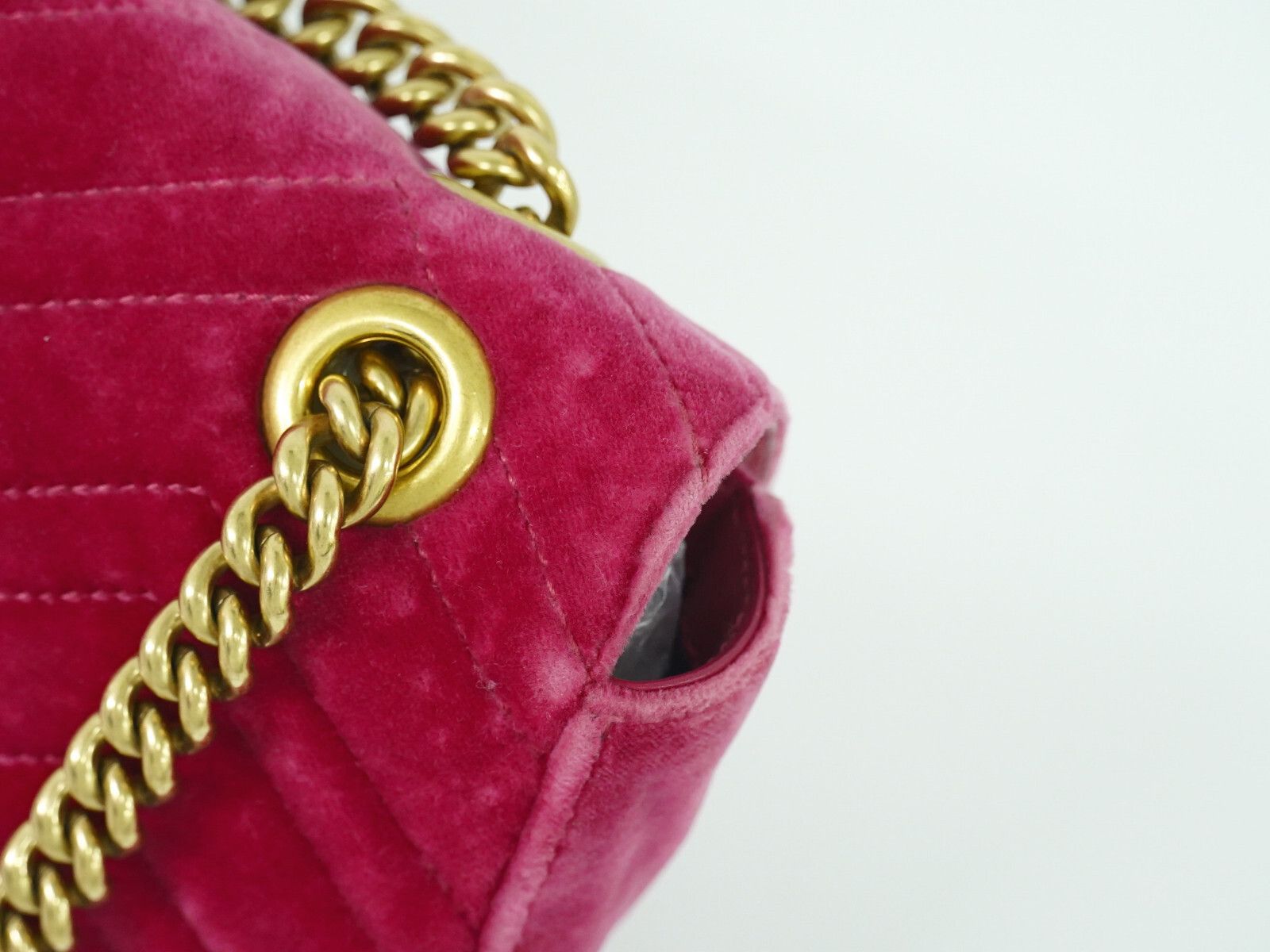 Gucci Gucci GG Marmont Flap Bag Matelasse Velvet Size ONE SIZE - 7 Thumbnail