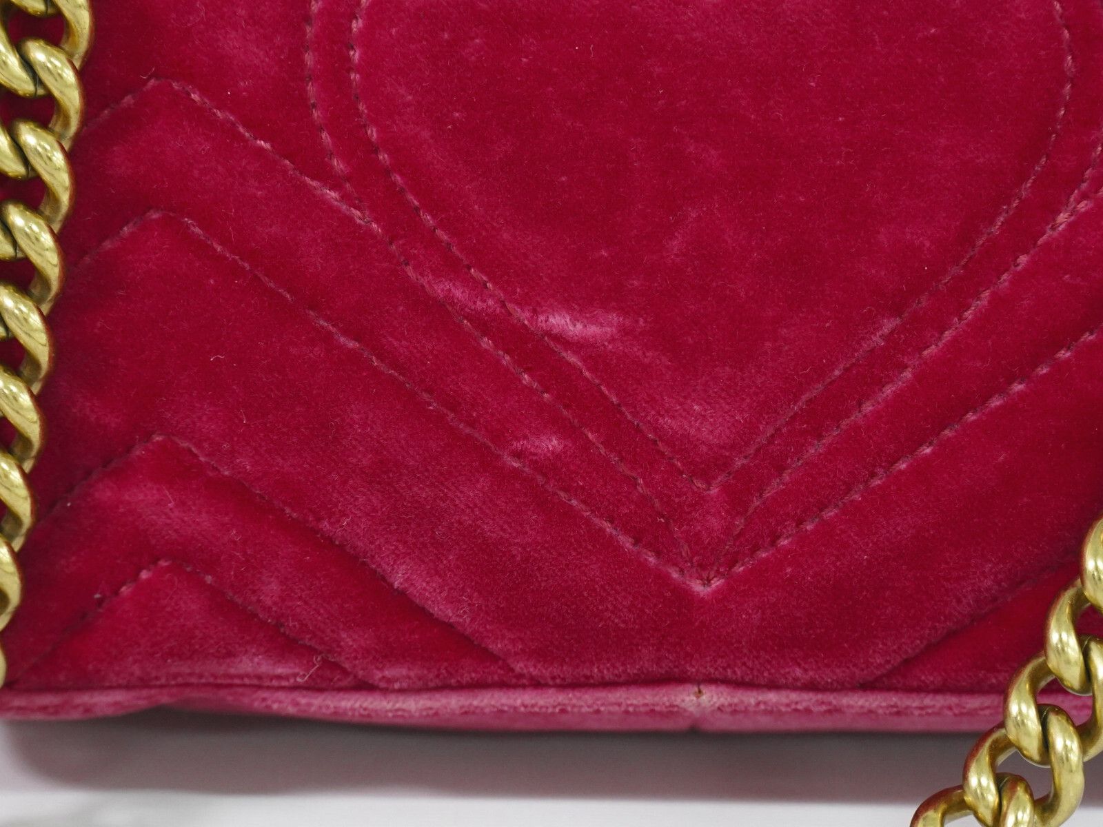 Gucci Gucci GG Marmont Flap Bag Matelasse Velvet Size ONE SIZE - 9 Thumbnail
