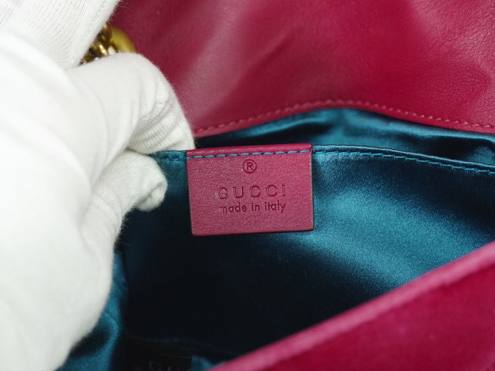Gucci Gucci GG Marmont Flap Bag Matelasse Velvet Size ONE SIZE - 4 Thumbnail