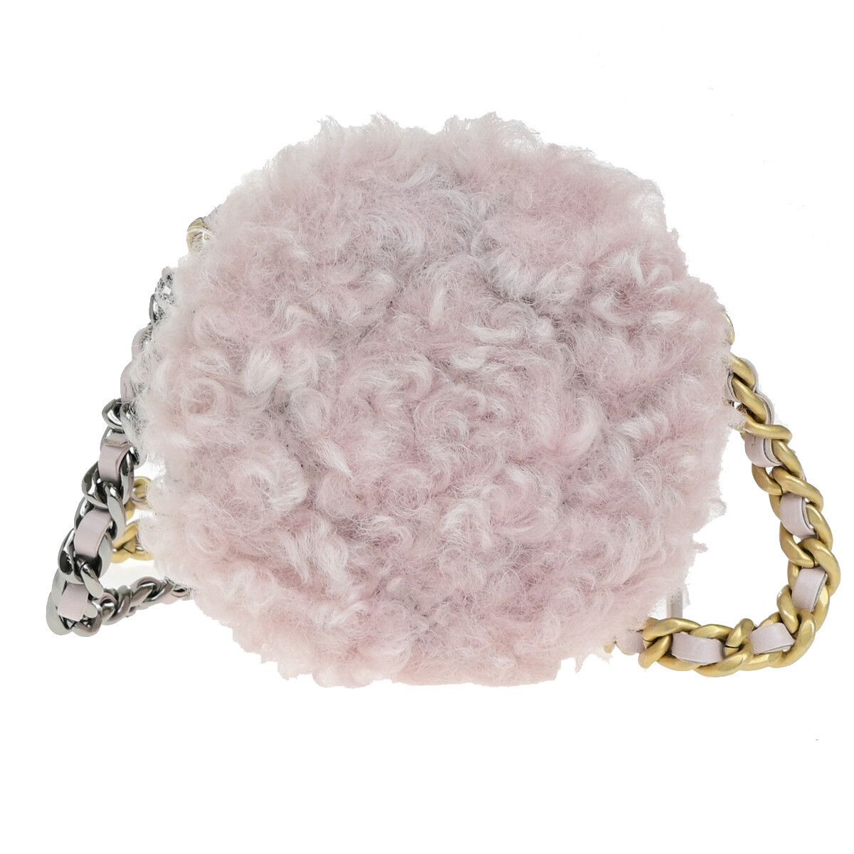 Chanel Chanel 19 Round Clutch with Chain Quilted Shearling Size ONE SIZE - 2 Thumbnail