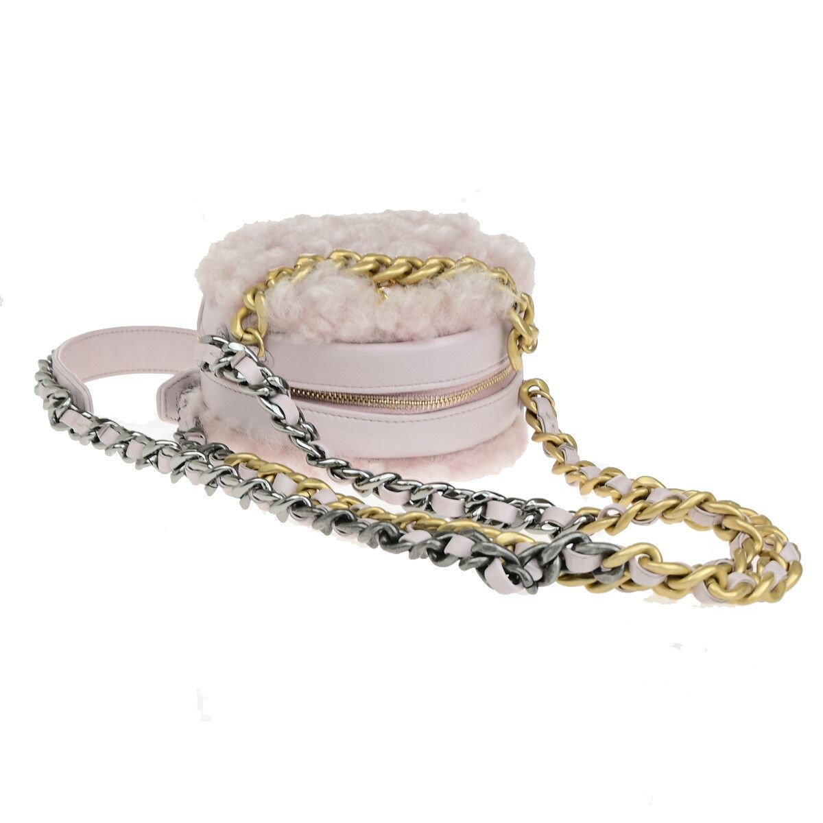 Chanel Chanel 19 Round Clutch with Chain Quilted Shearling Size ONE SIZE - 8 Thumbnail